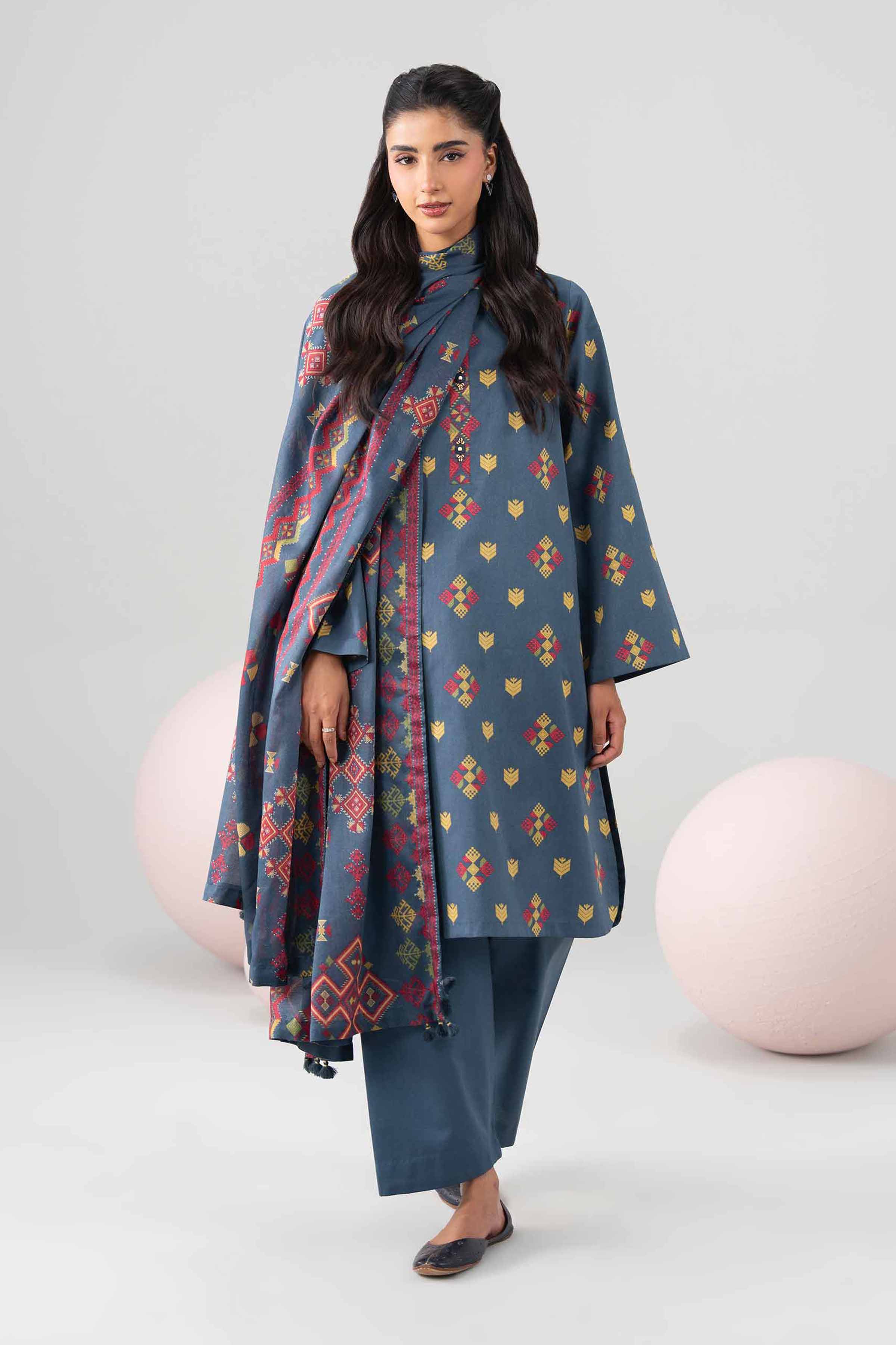 3 Piece - Printed Loose Fabric - 42602696 for Women - Freedom To Buy Collection | Nishat | Shop Online