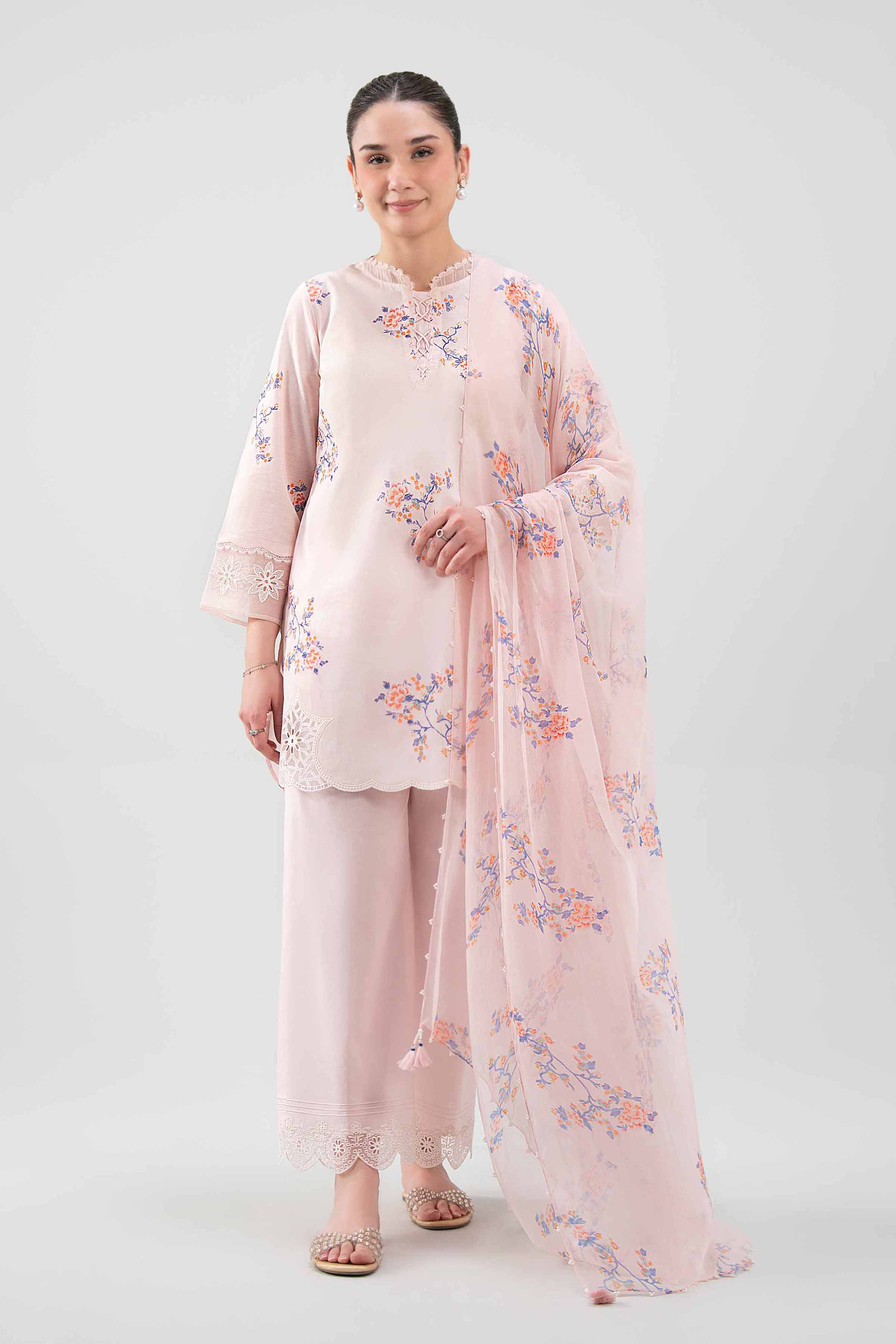 3 Piece - Printed Embroidered Suit - 42619108 for Women - Unstitched Collection | Nishat | Shop Online