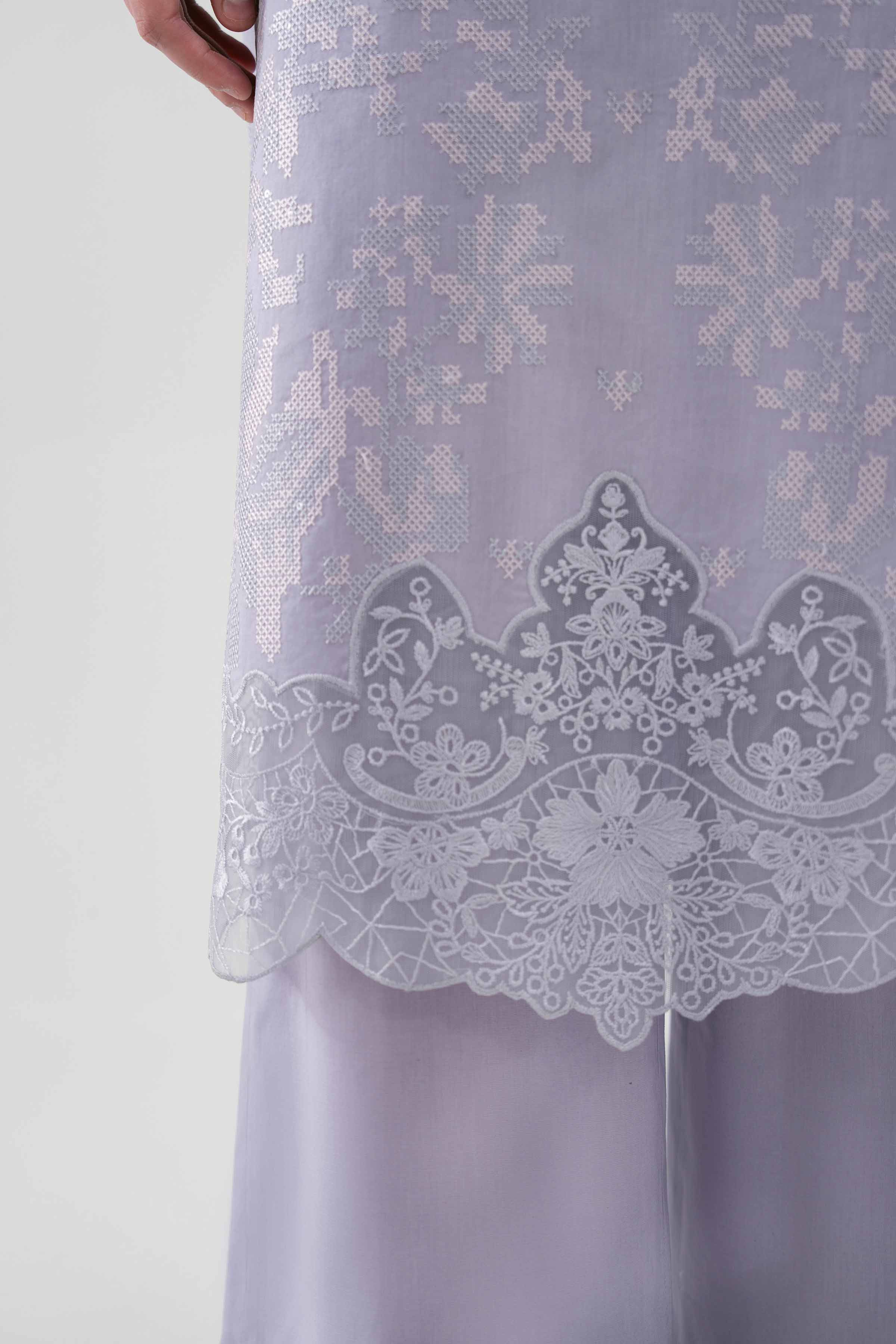 3 Piece - Digital Printed Embroidered Suit - 42619514