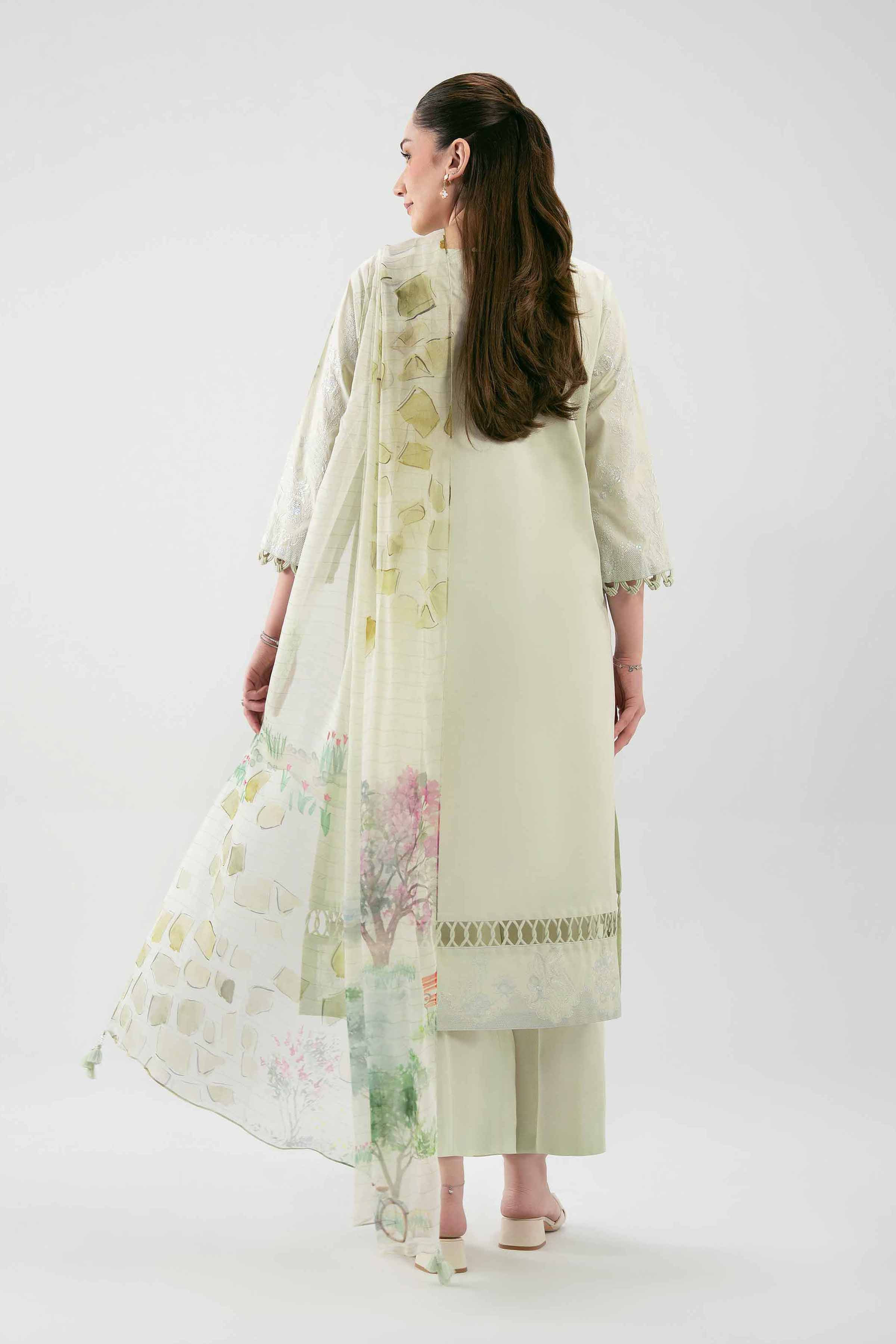 3 Piece - Digital Printed Embroidered Suit - 42619515