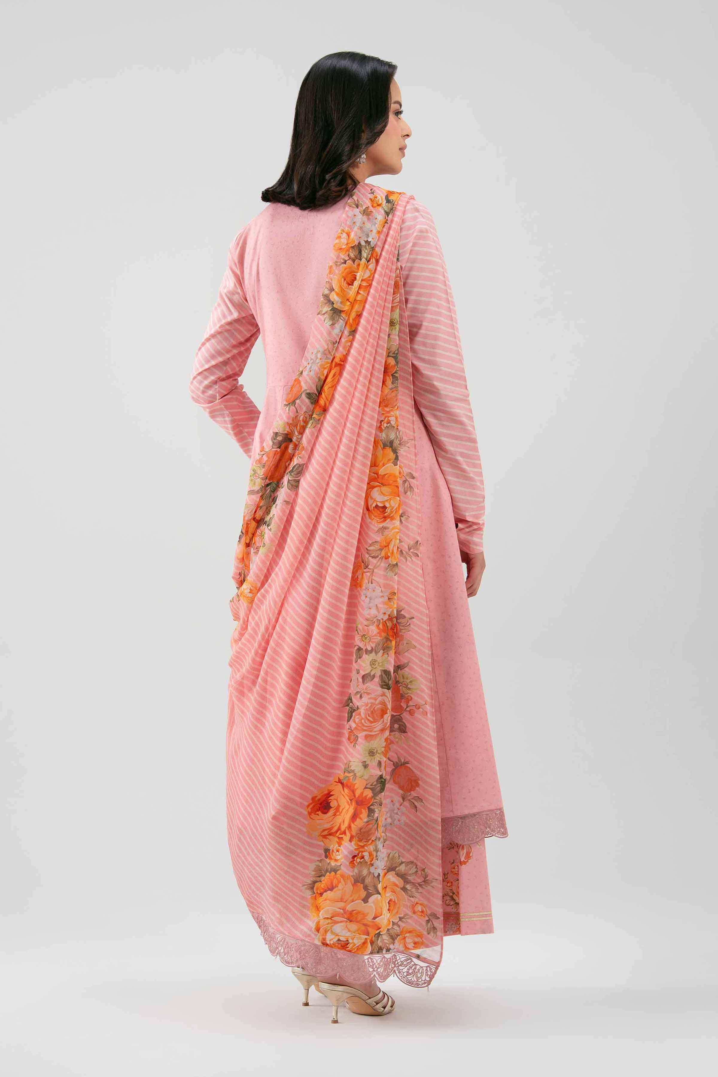 3 Piece - Digital Printed Embroidered Suit - 42619518