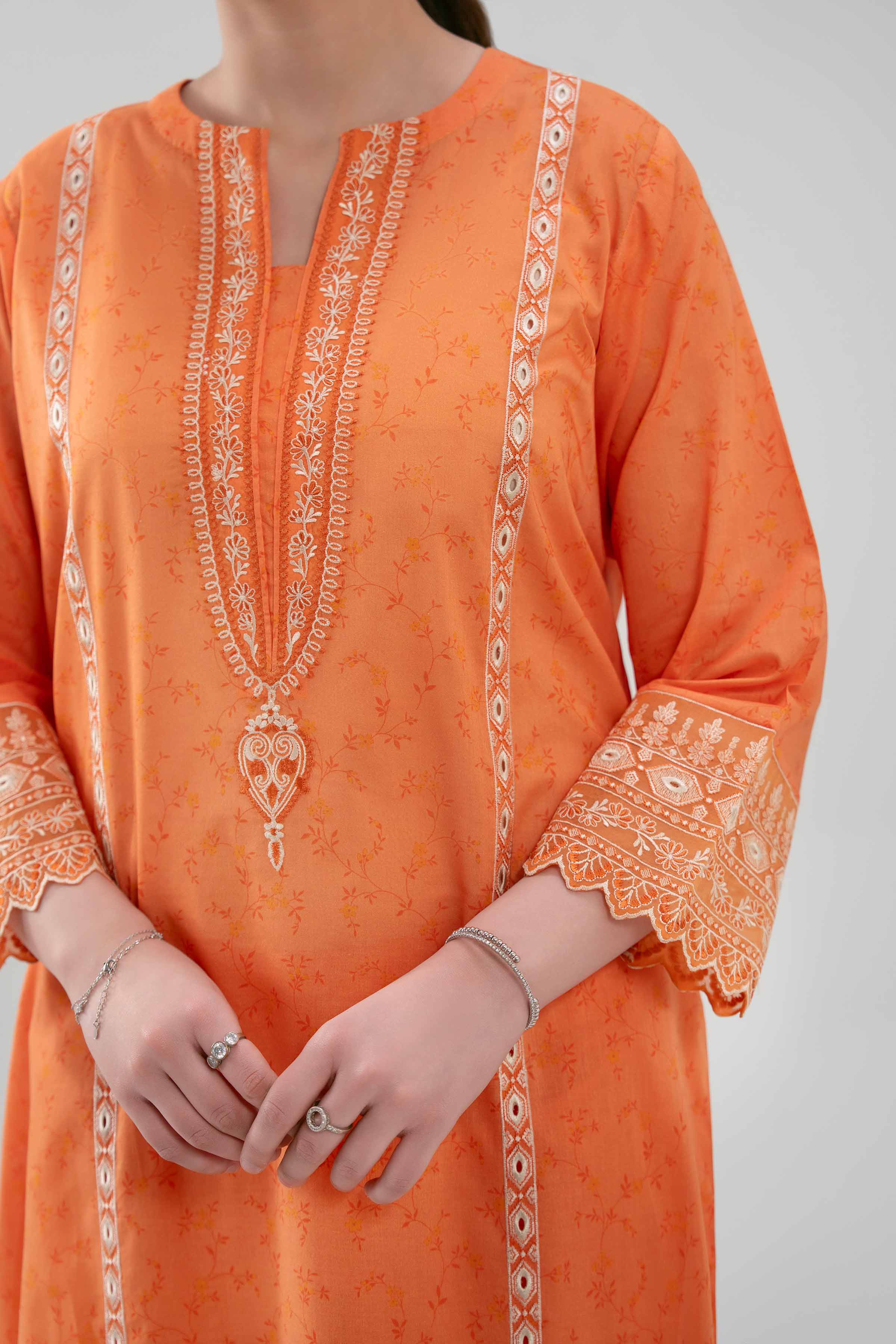 3 Piece - Digital Printed Embroidered Suit - 42619519