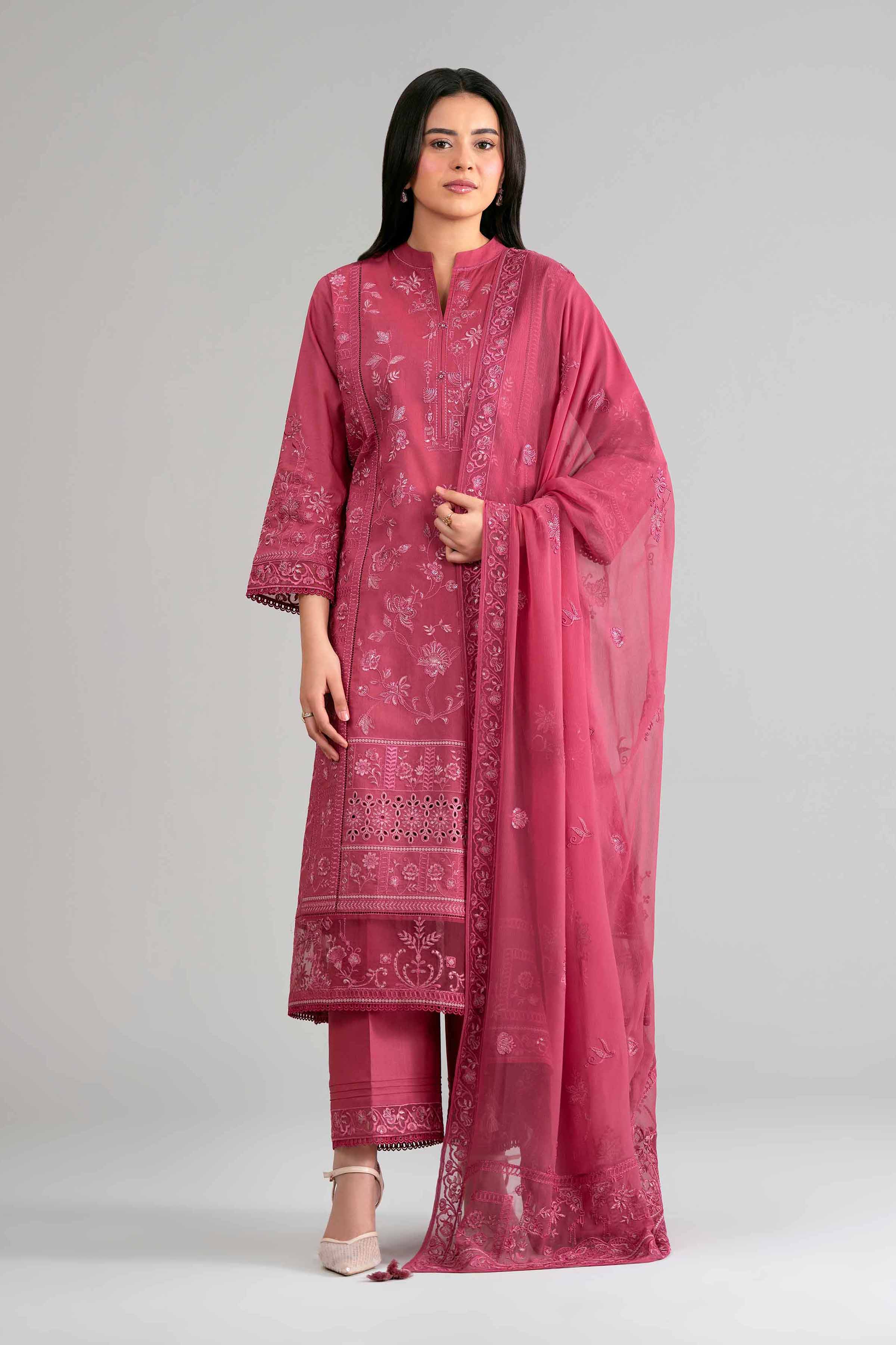 3 Piece - Embroidered Suit - 42619526 for Women - Unstitched Collection | Nishat | Shop Online