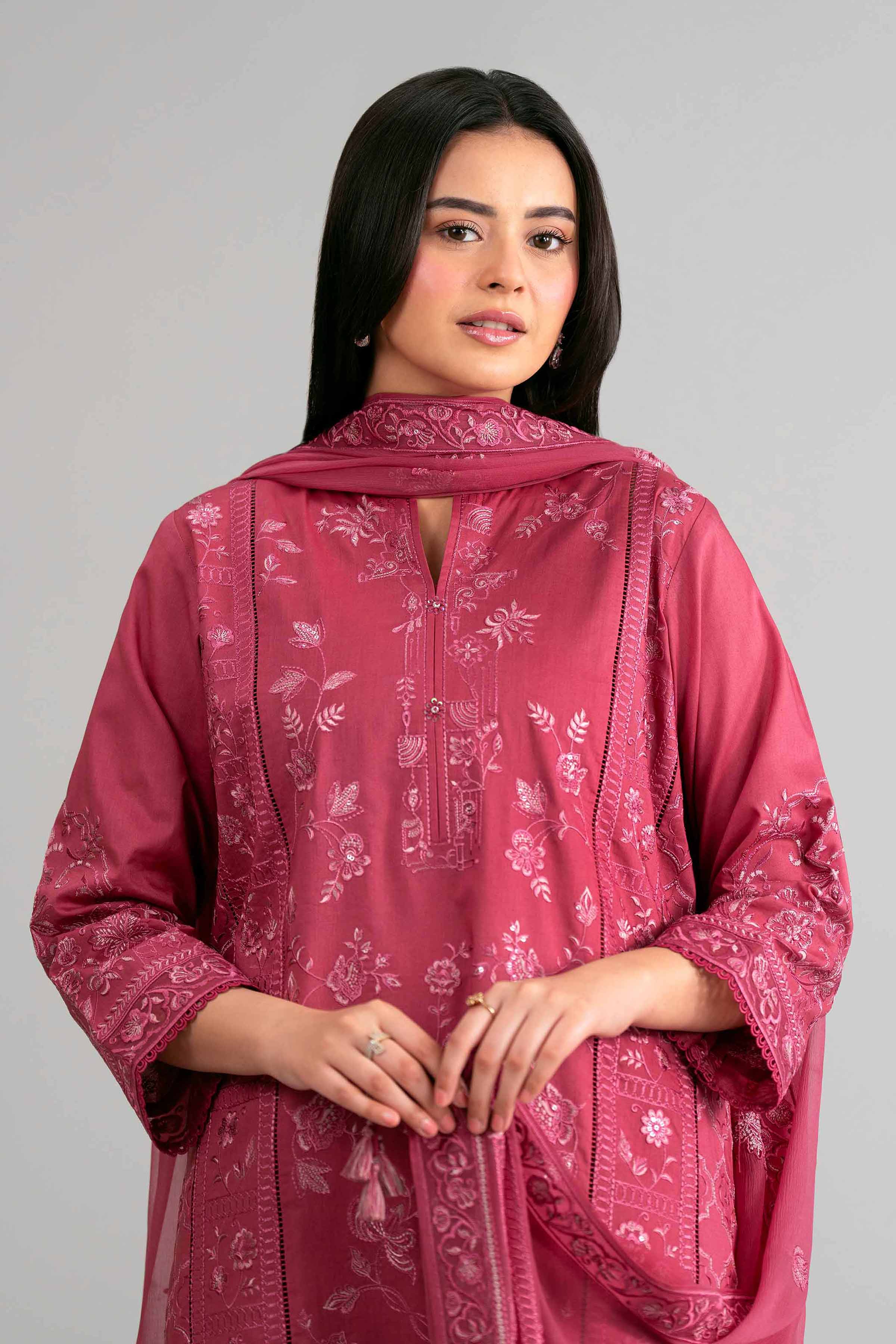 3 Piece - Embroidered Suit - 42619526 for Women - Unstitched Collection | Nishat | Shop Online