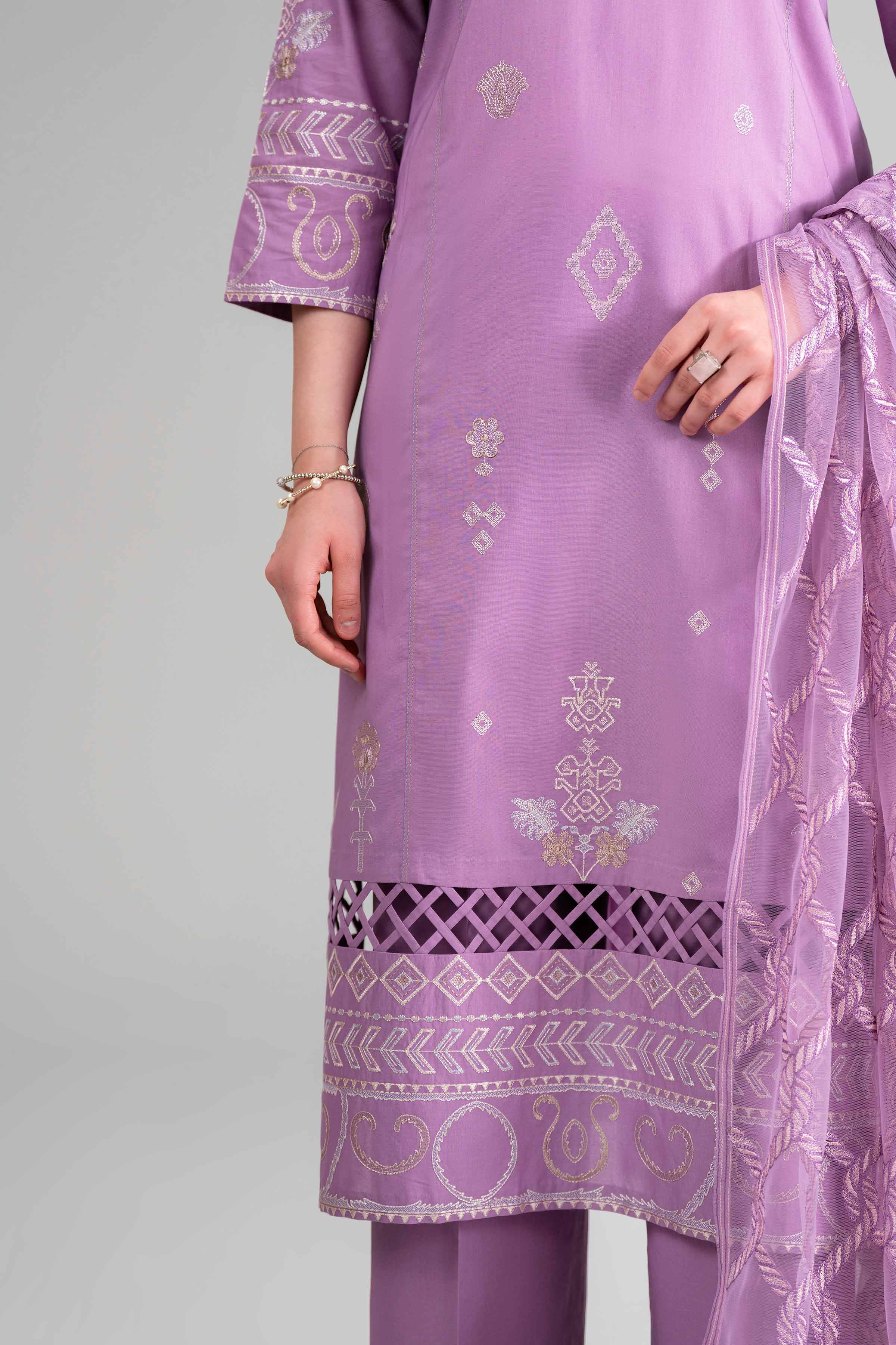 3 Piece - Embroidered Suit - 42619528 for Women - Unstitched Collection | Nishat | Shop Online