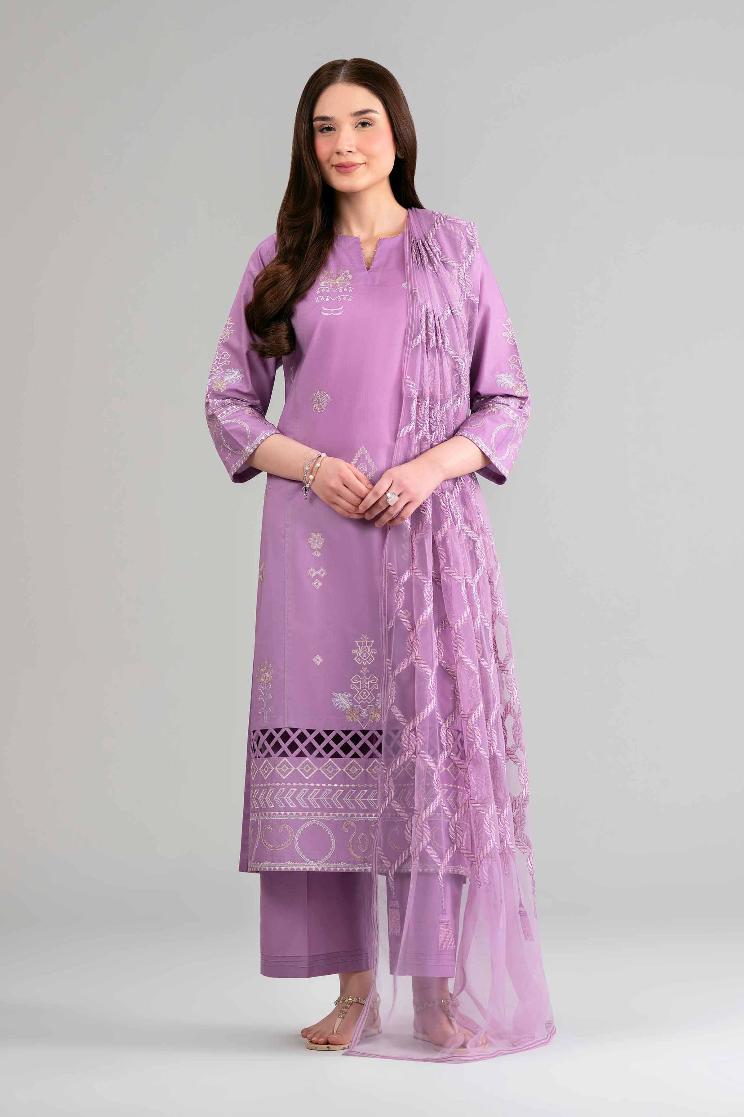 3 Piece - Embroidered Suit - 42619528 for Women - Unstitched Collection | Nishat | Shop Online