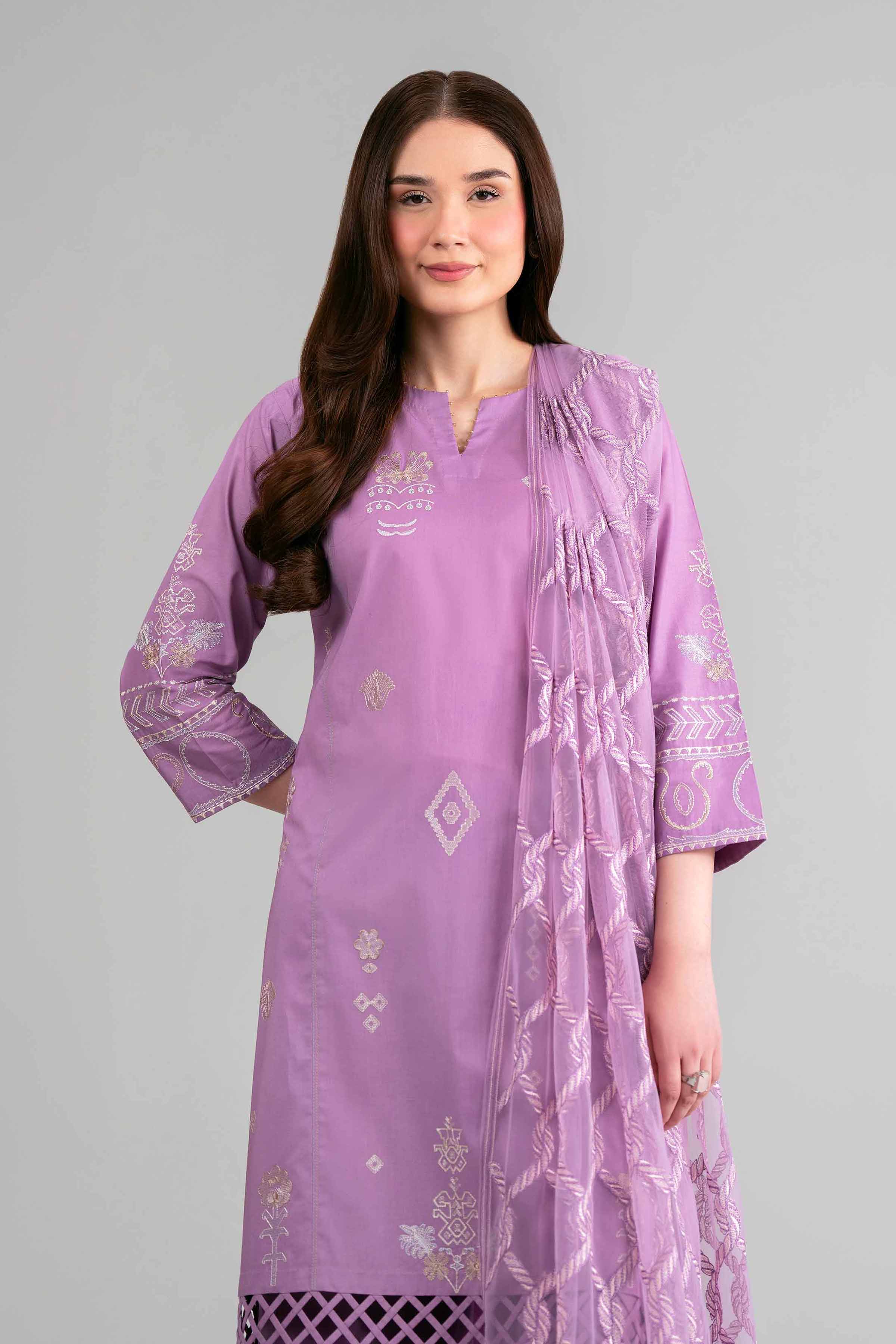 3 Piece - Embroidered Suit - 42619528 for Women - Unstitched Collection | Nishat | Shop Online