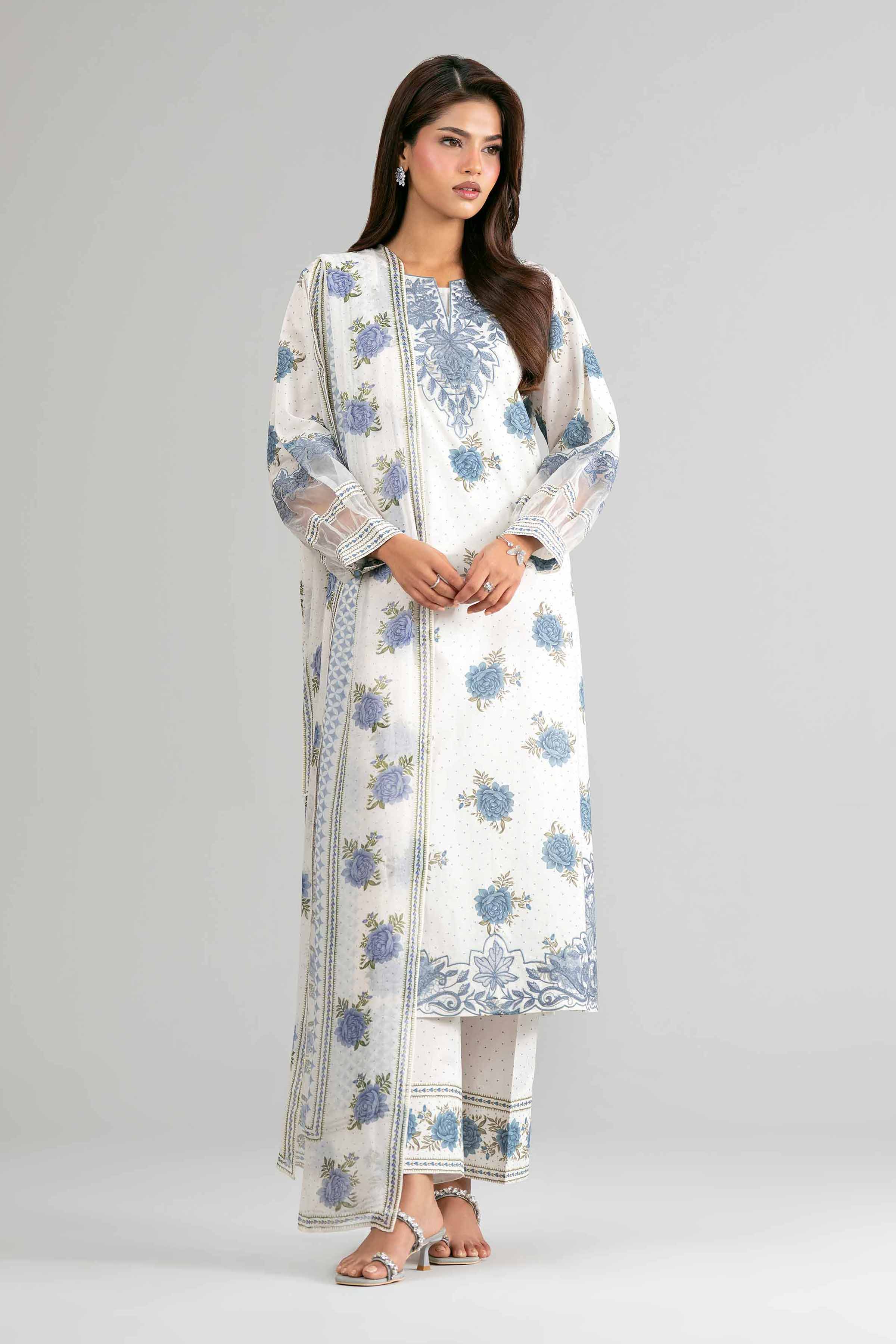 3 Piece - Digital Printed Embroidered Suit - 42619531 for Women - Unstitched Collection | Nishat | Shop Online