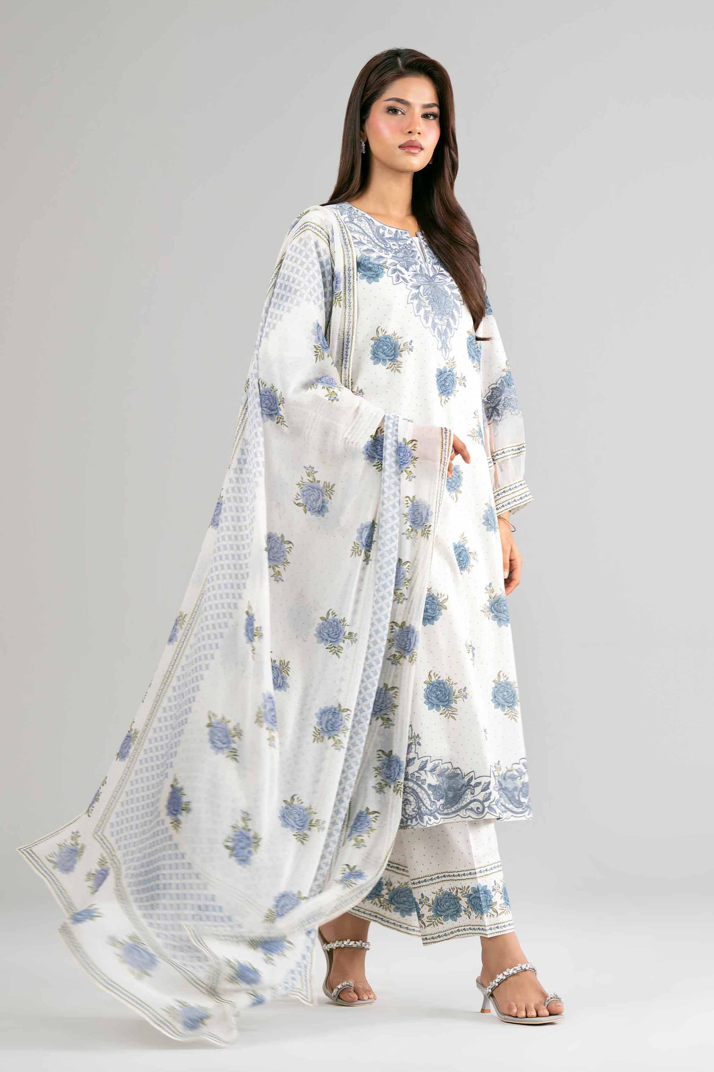 3 Piece - Digital Printed Embroidered Suit - 42619531 for Women - Unstitched Collection | Nishat | Shop Online