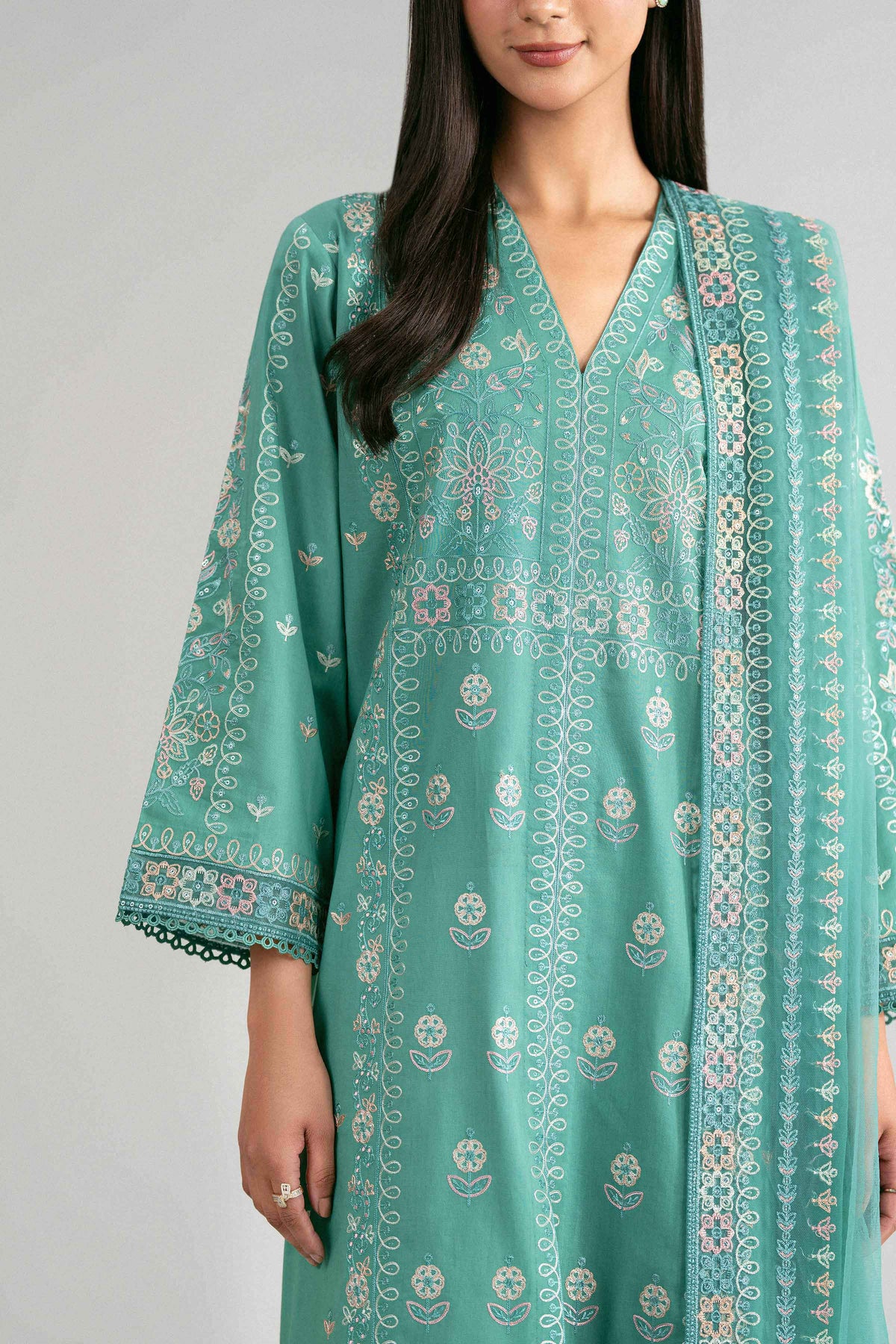 3 Piece - Embroidered Suit - 42619533