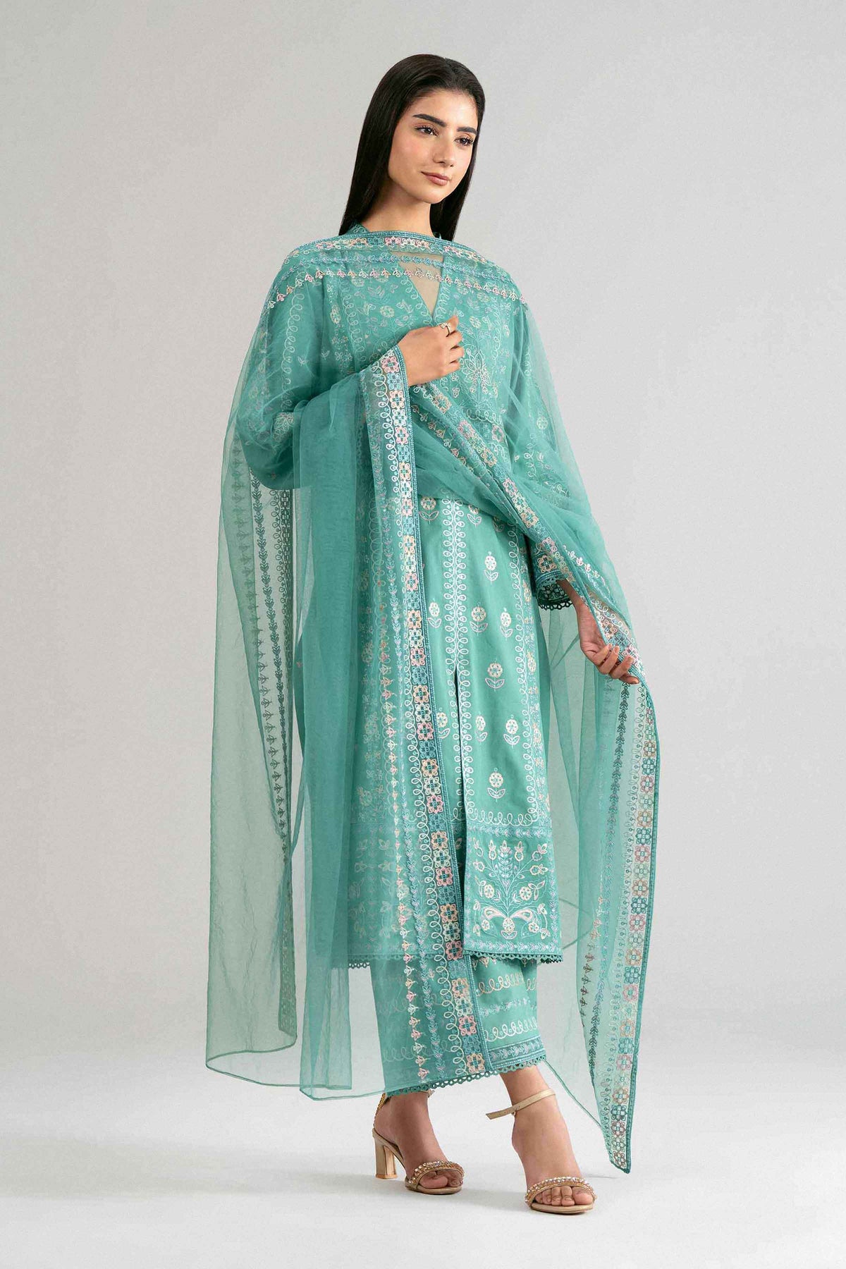 3 Piece - Embroidered Suit - 42619533