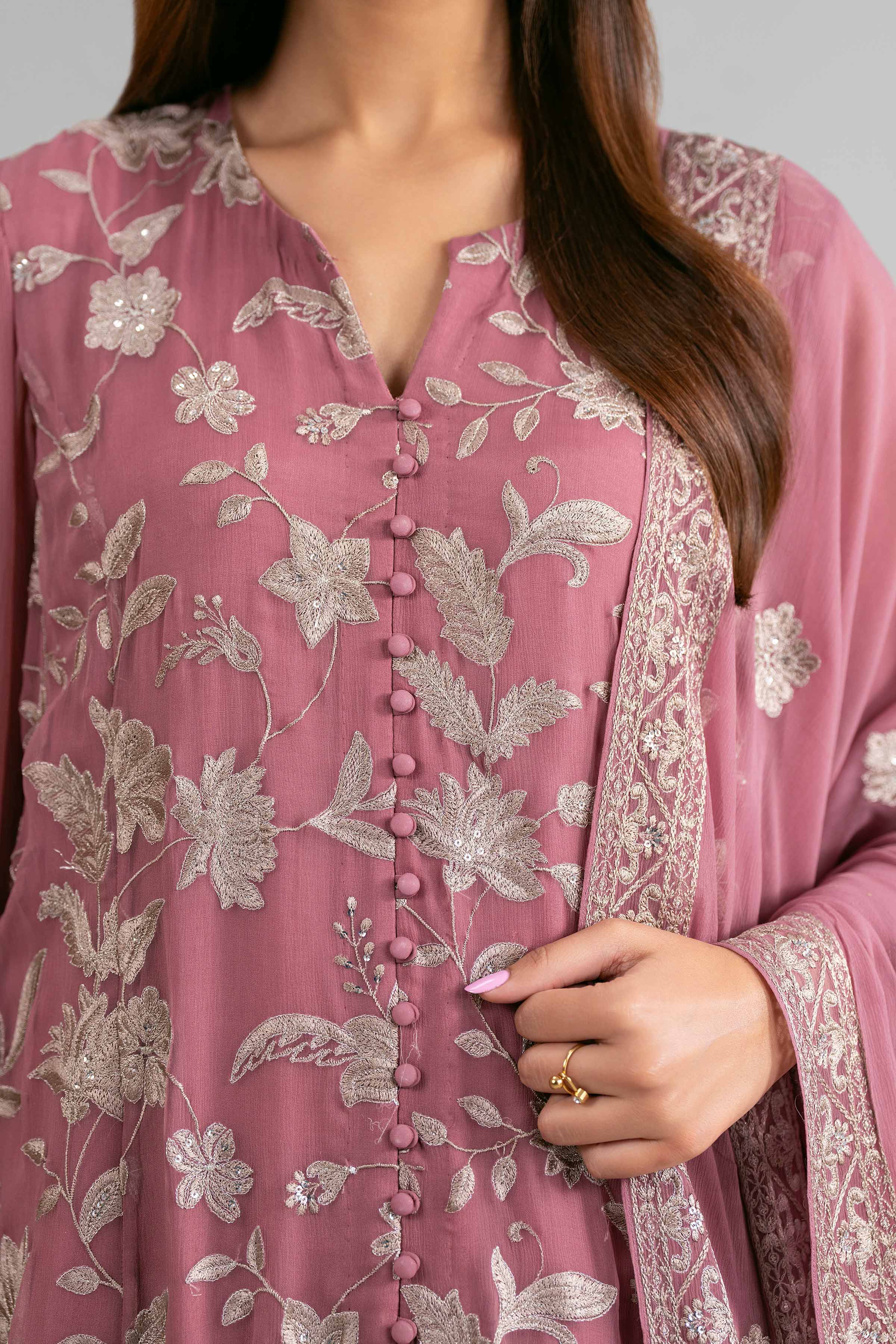 3 Piece - Embroidered Suit - 42619942 for Women - Ready to Stitch Collection | Nishat | Shop Online