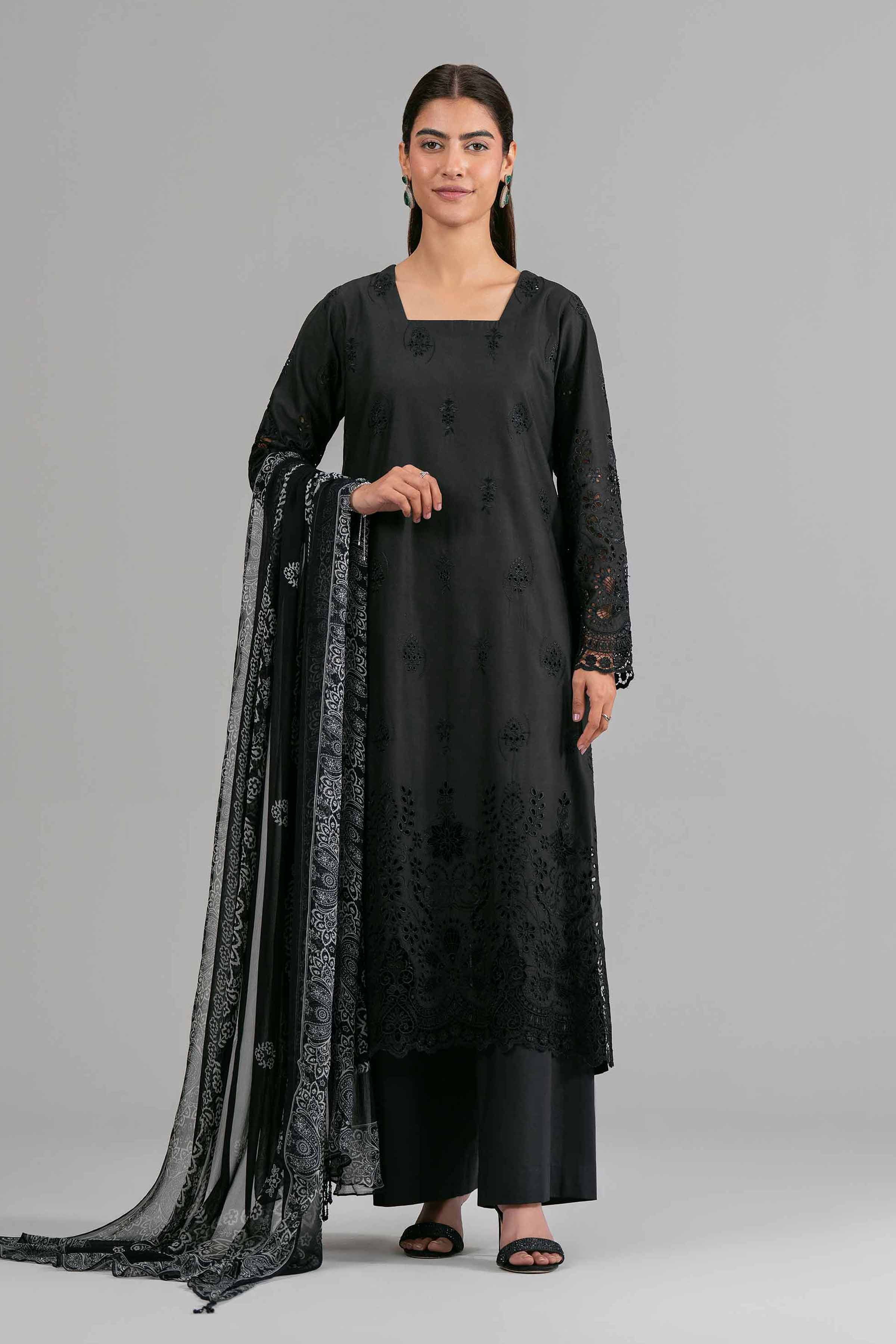 3 Piece - Printed Embroidered Suit - 42619945 for Women - Ready to Stitch Collection | Nishat | Shop Online