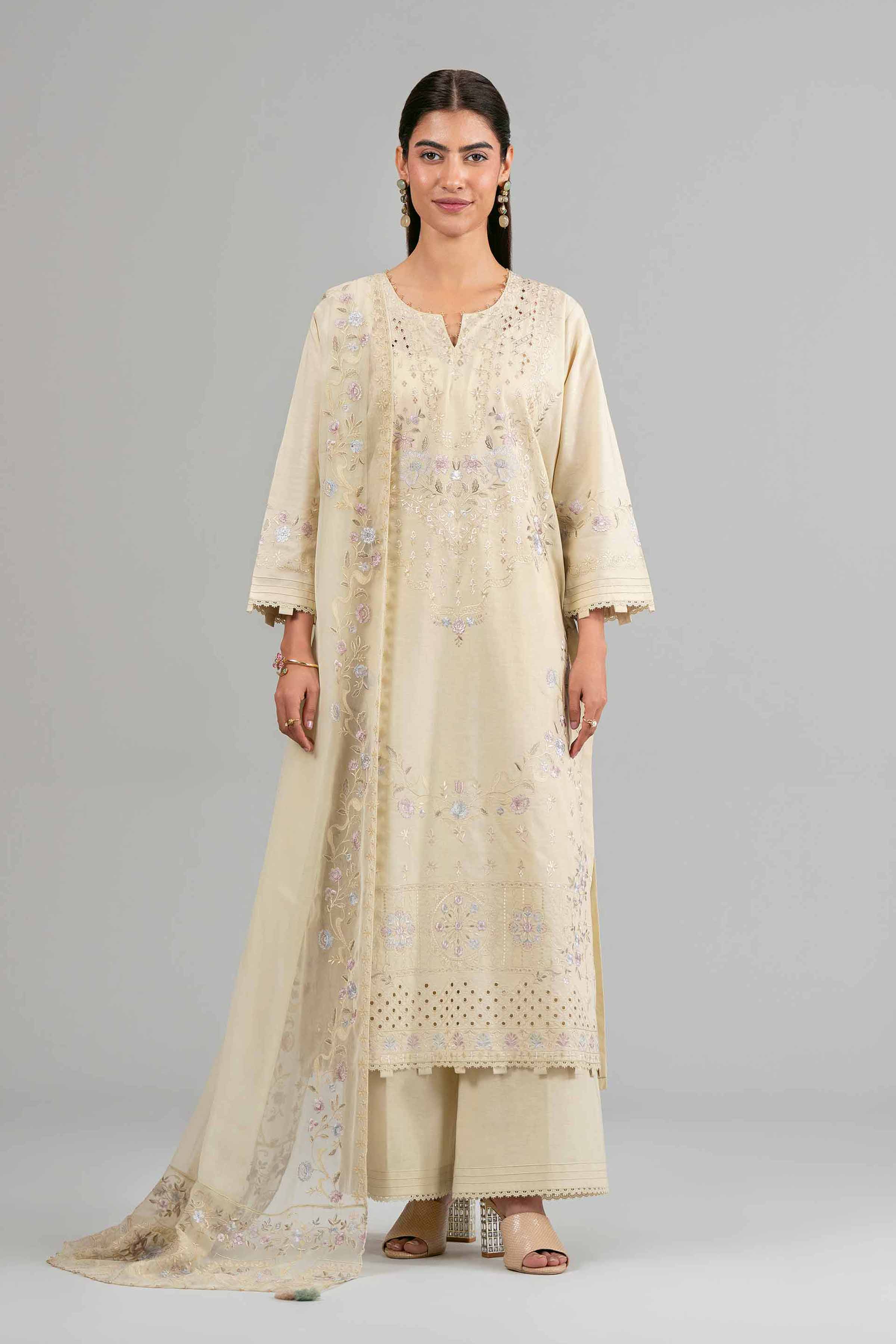3 Piece - Embroidered Suit - 42619946 for Women - Ready to Stitch Collection | Nishat | Shop Online