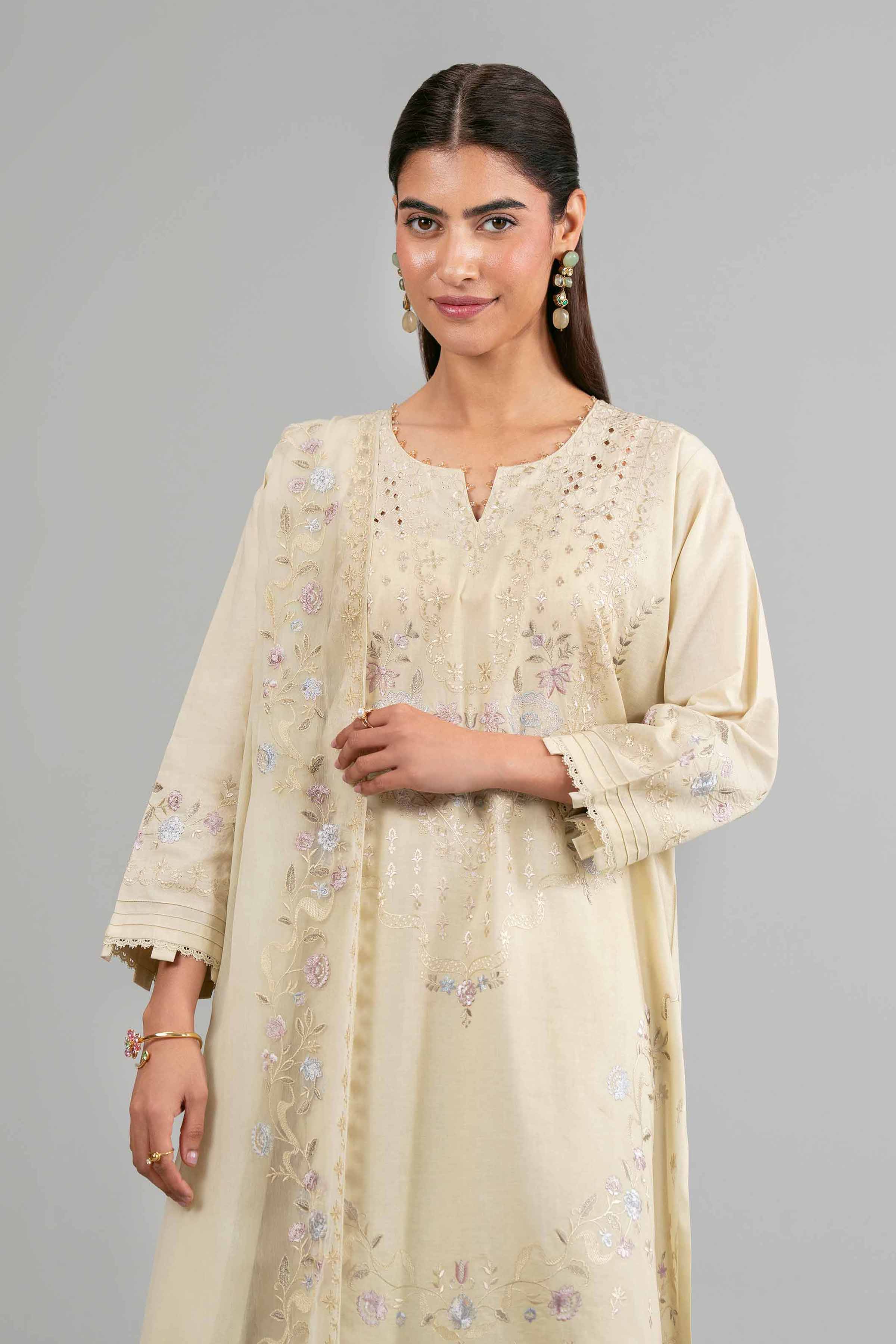 3 Piece - Embroidered Suit - 42619946 for Women - Ready to Stitch Collection | Nishat | Shop Online