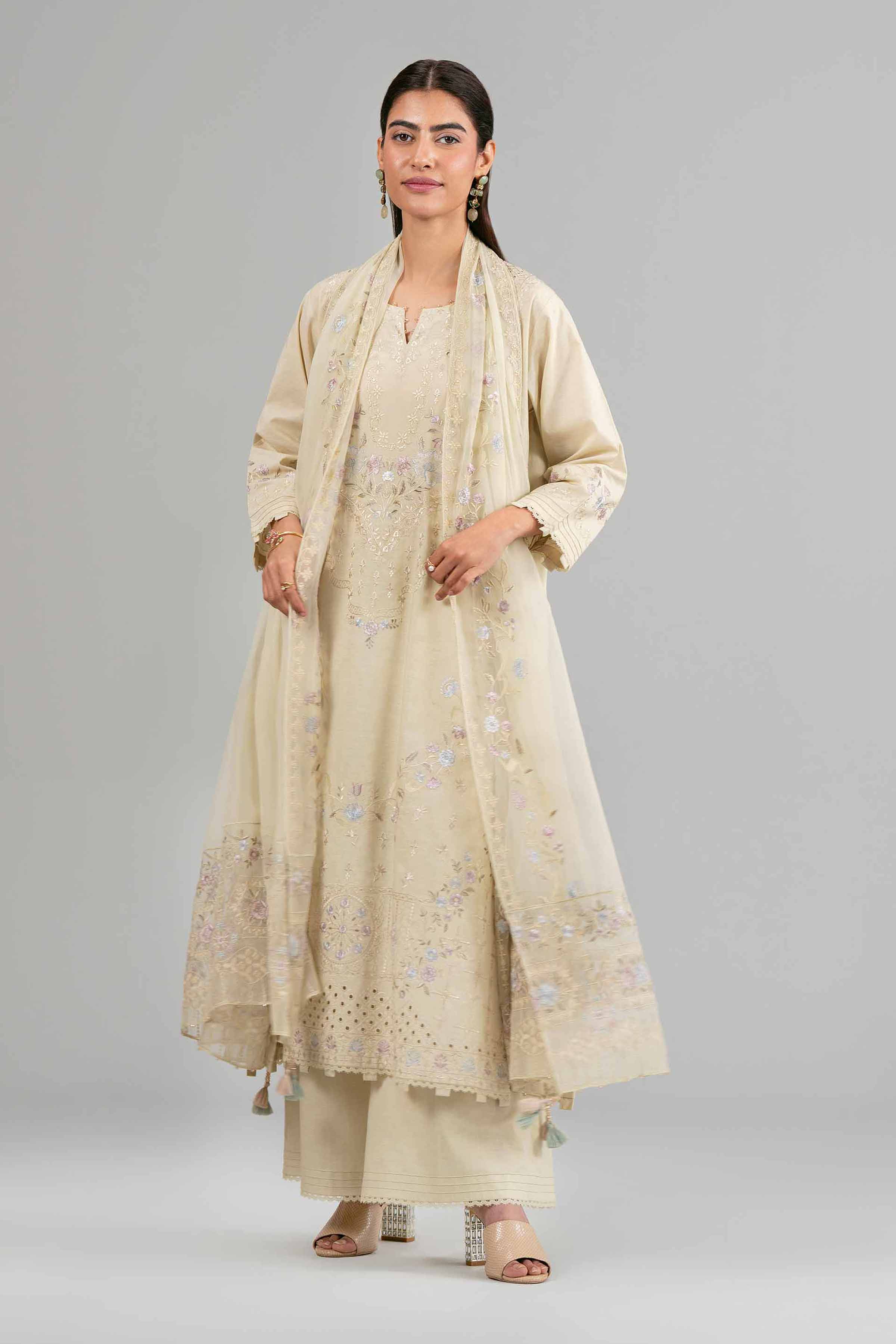 3 Piece - Embroidered Suit - 42619946 for Women - Ready to Stitch Collection | Nishat | Shop Online