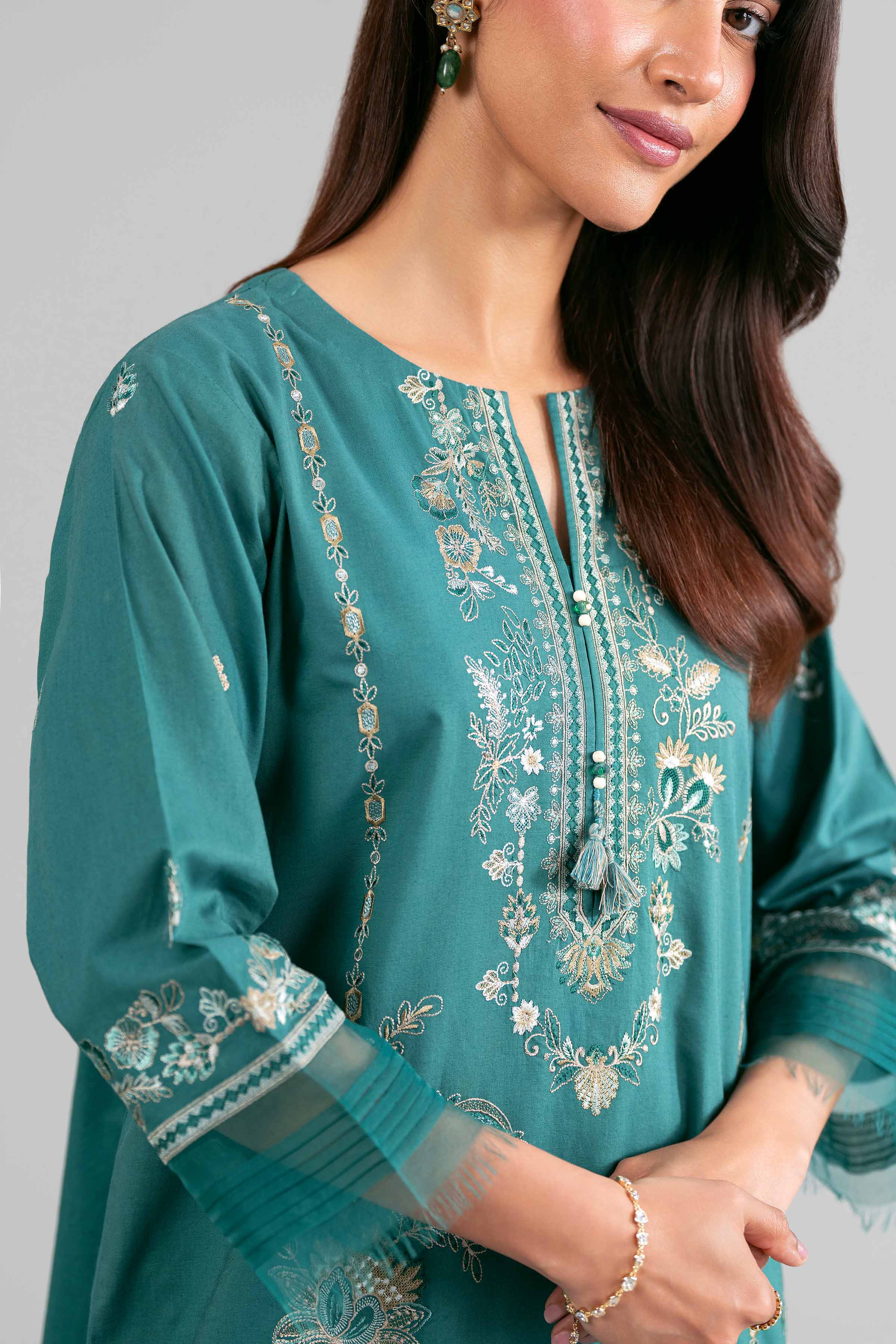 3 Piece - Embroidered Suit - 42619947 for Women - Ready to Stitch Collection | Nishat | Shop Online