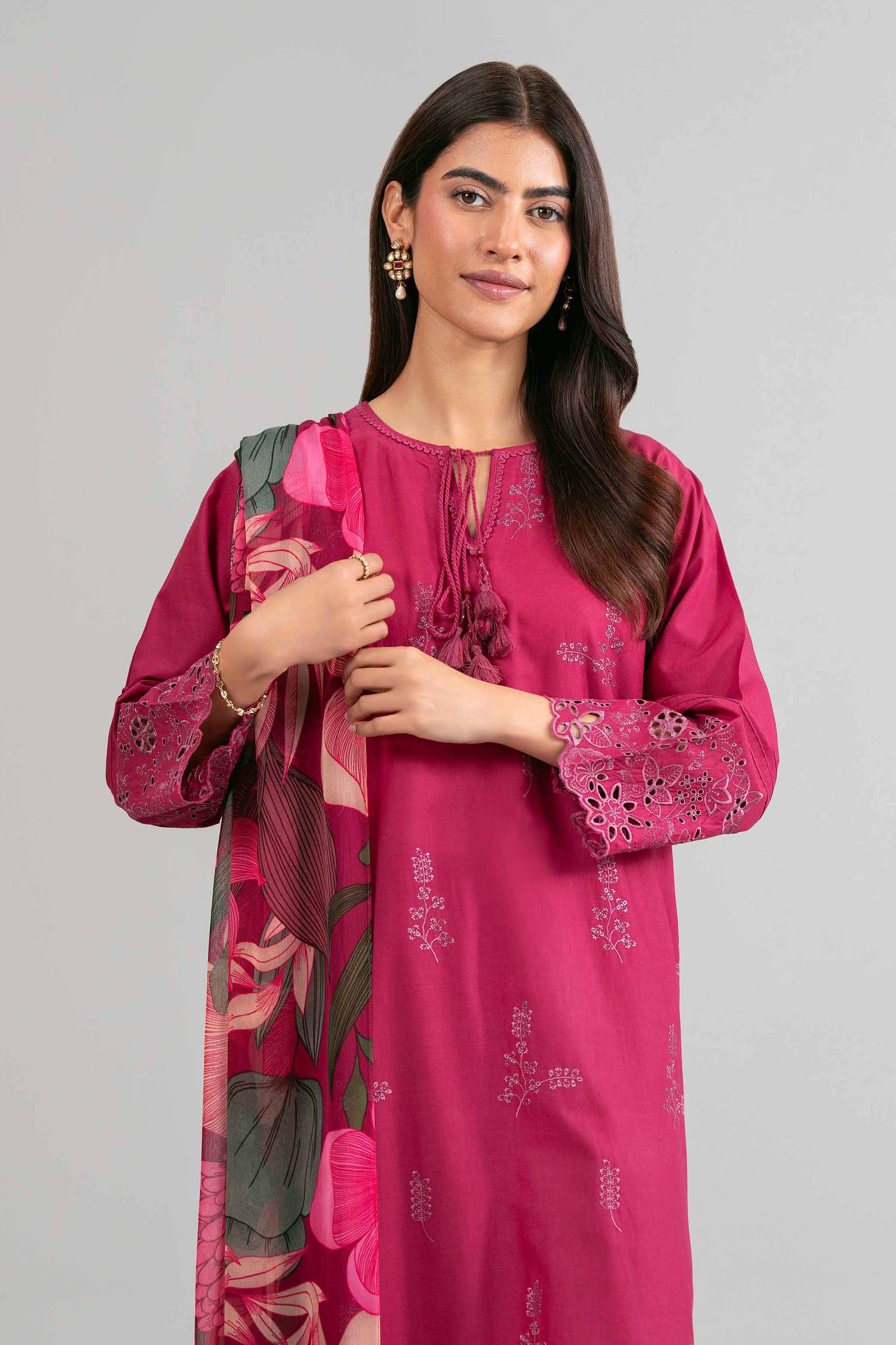 3 Piece - Printed Embroidered Suit - 42619956 for Women - Ready to Stitch Collection | Nishat | Shop Online