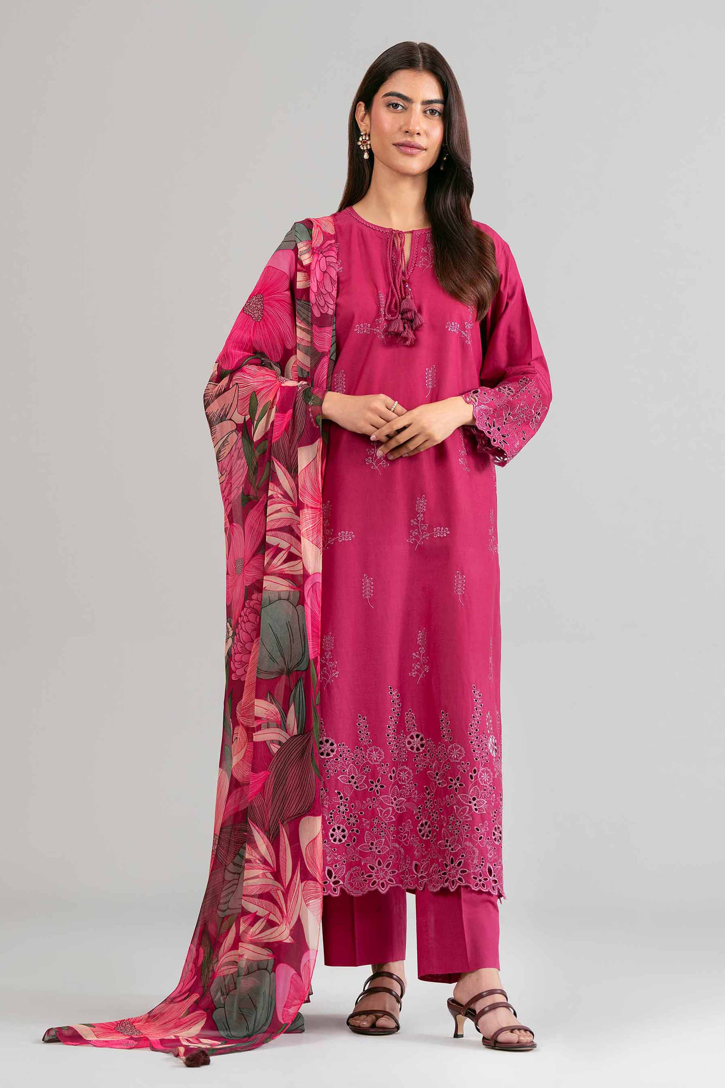 3 Piece - Printed Embroidered Suit - 42619956 for Women - Ready to Stitch Collection | Nishat | Shop Online