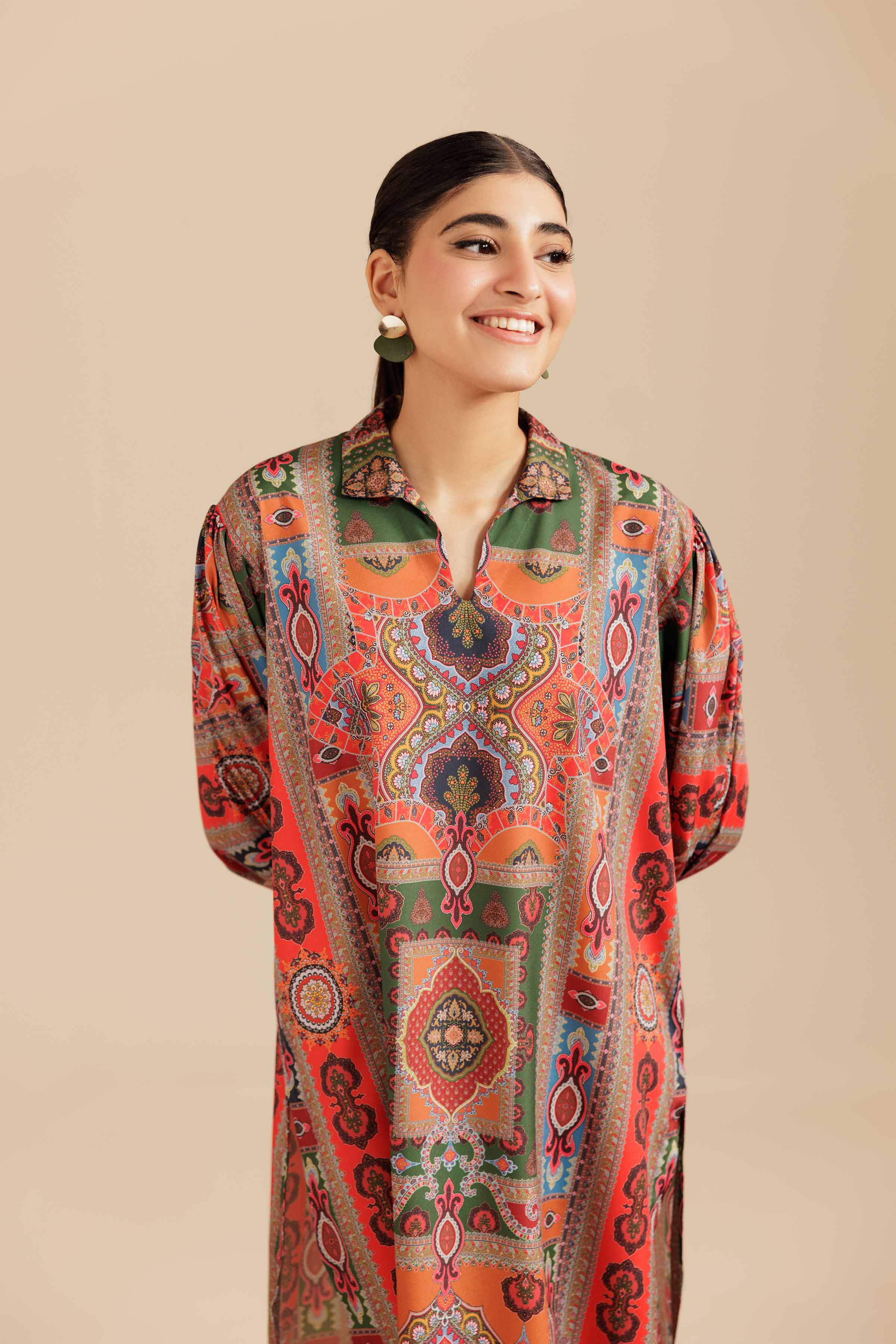 Printed Tunic - AS25-103 for Women - Pret Collection | Nishat | Shop Online