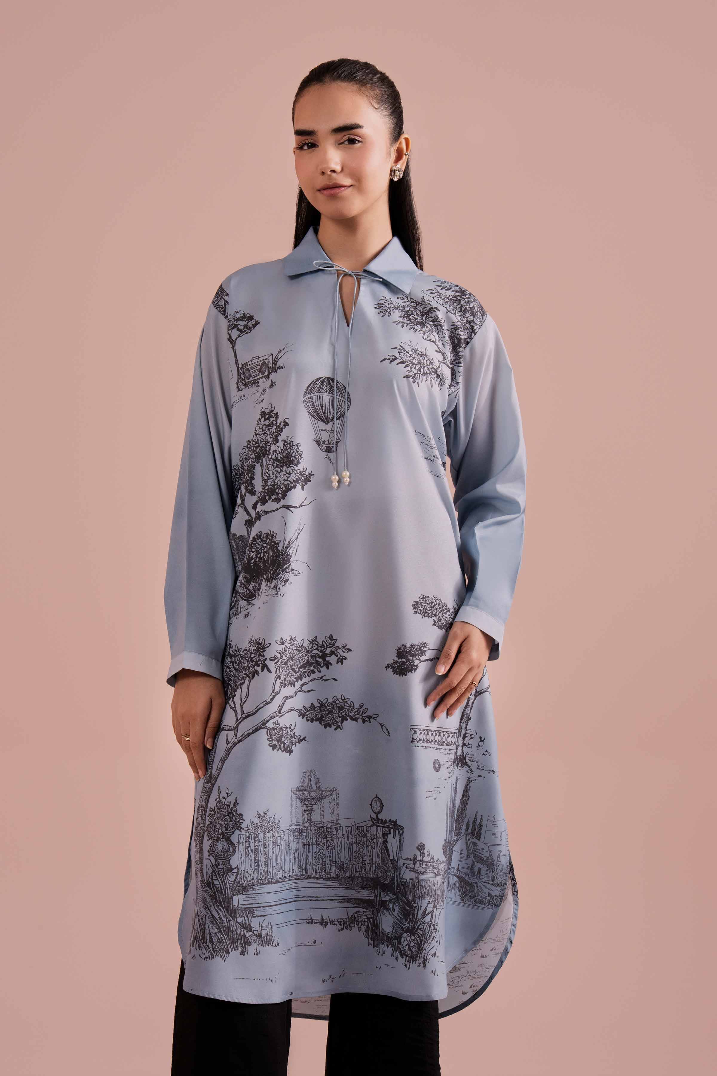 Printed Tunic - AS26-11 for Women - Pret Collection | Nishat | Shop Online