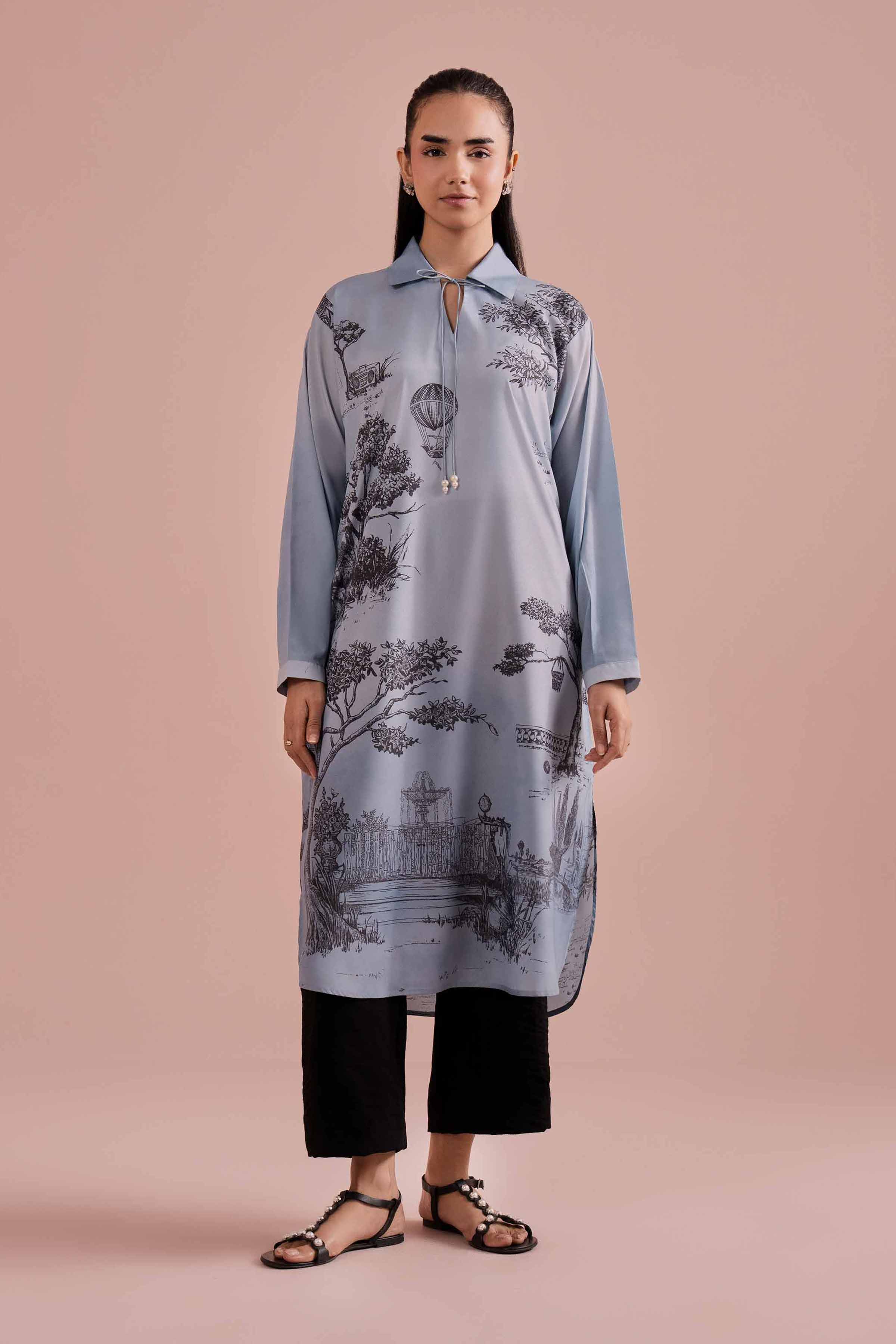 Printed Tunic - AS26-11 for Women - Pret Collection | Nishat | Shop Online