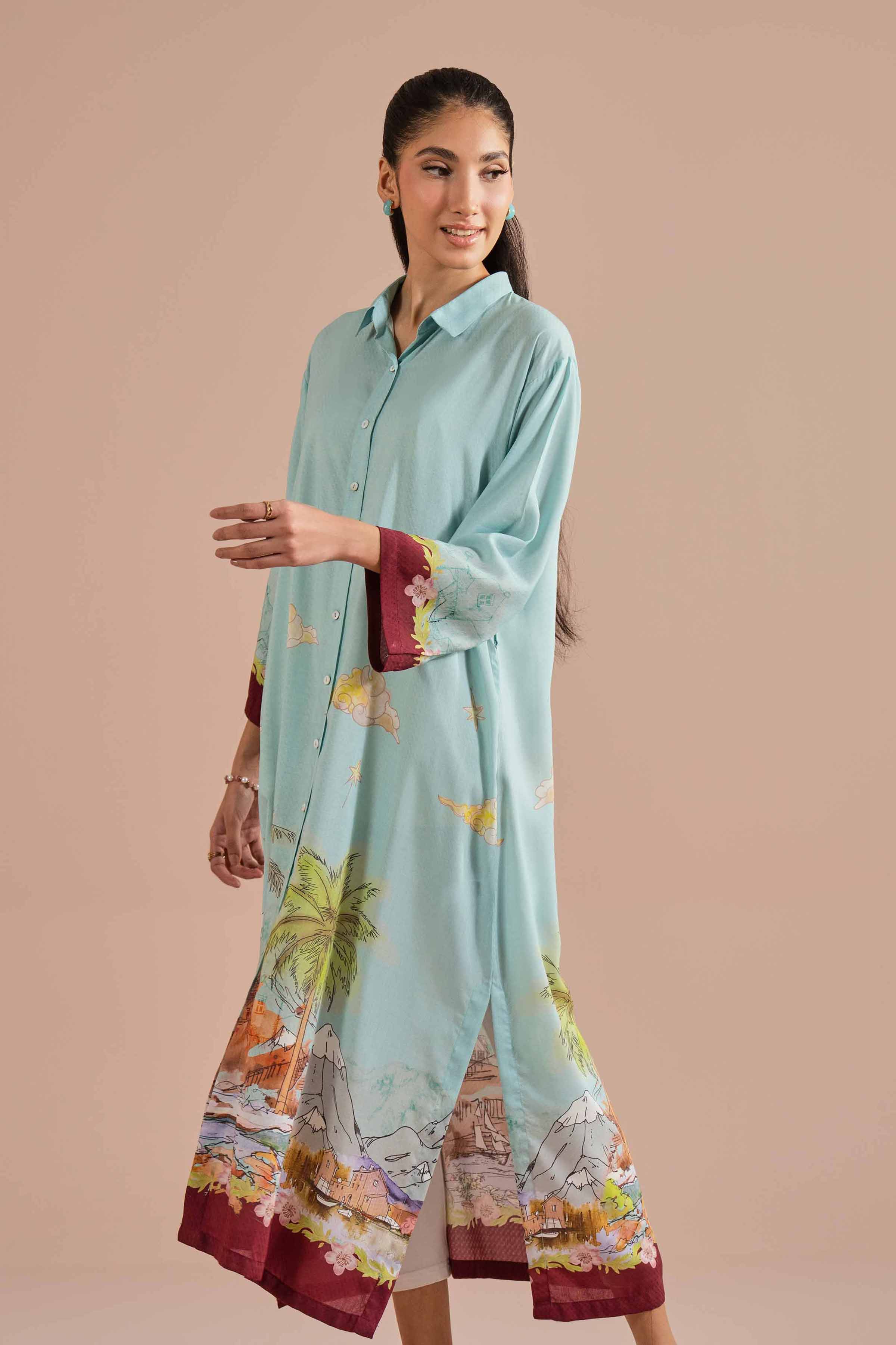 Printed Dress - AS26-14 for Women - Pret Collection | Nishat | Shop Online