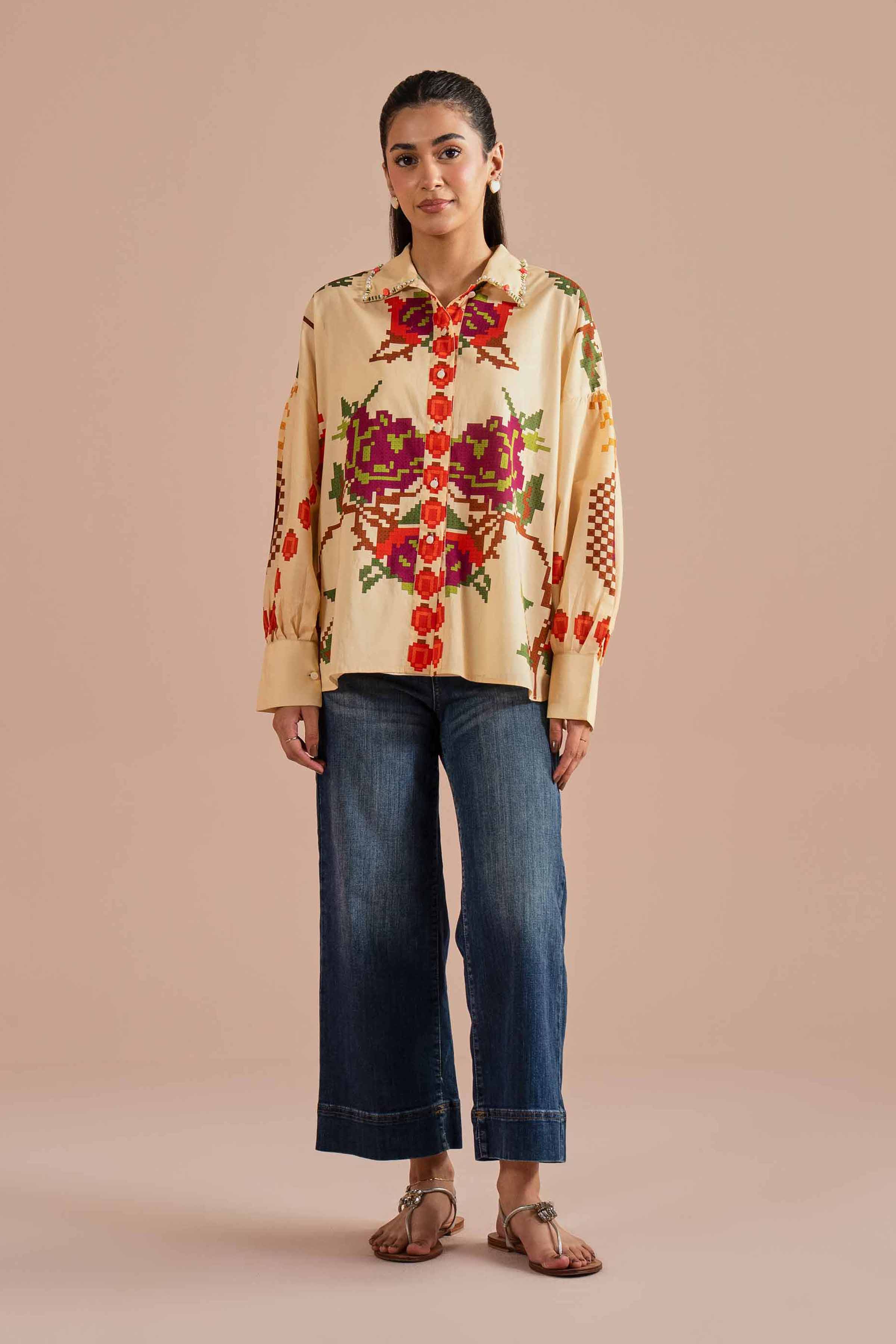 Printed Shirt- AS26-18 for Women - Pret Collection | Nishat | Shop Online