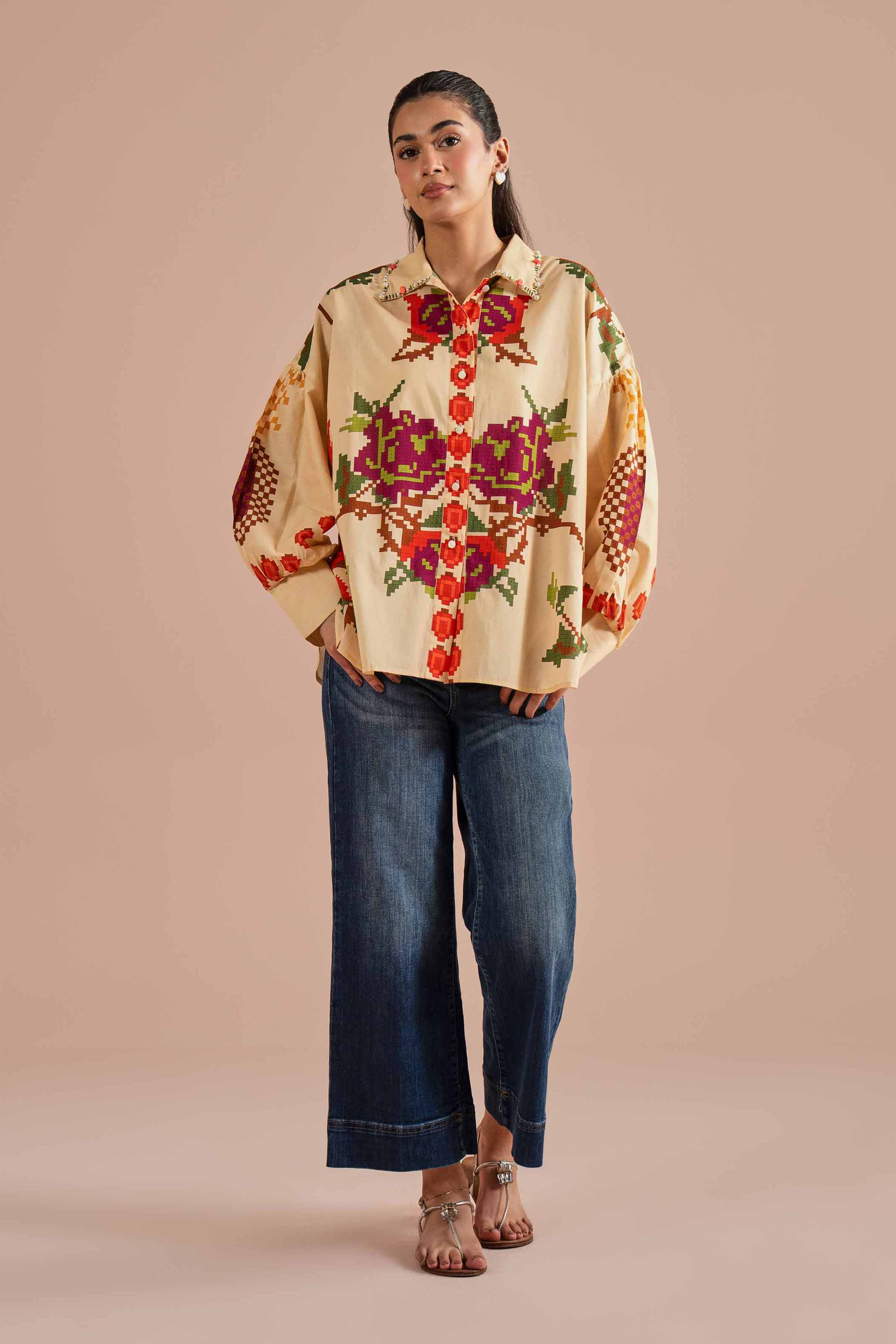 Printed Shirt- AS26-18 for Women - Pret Collection | Nishat | Shop Online