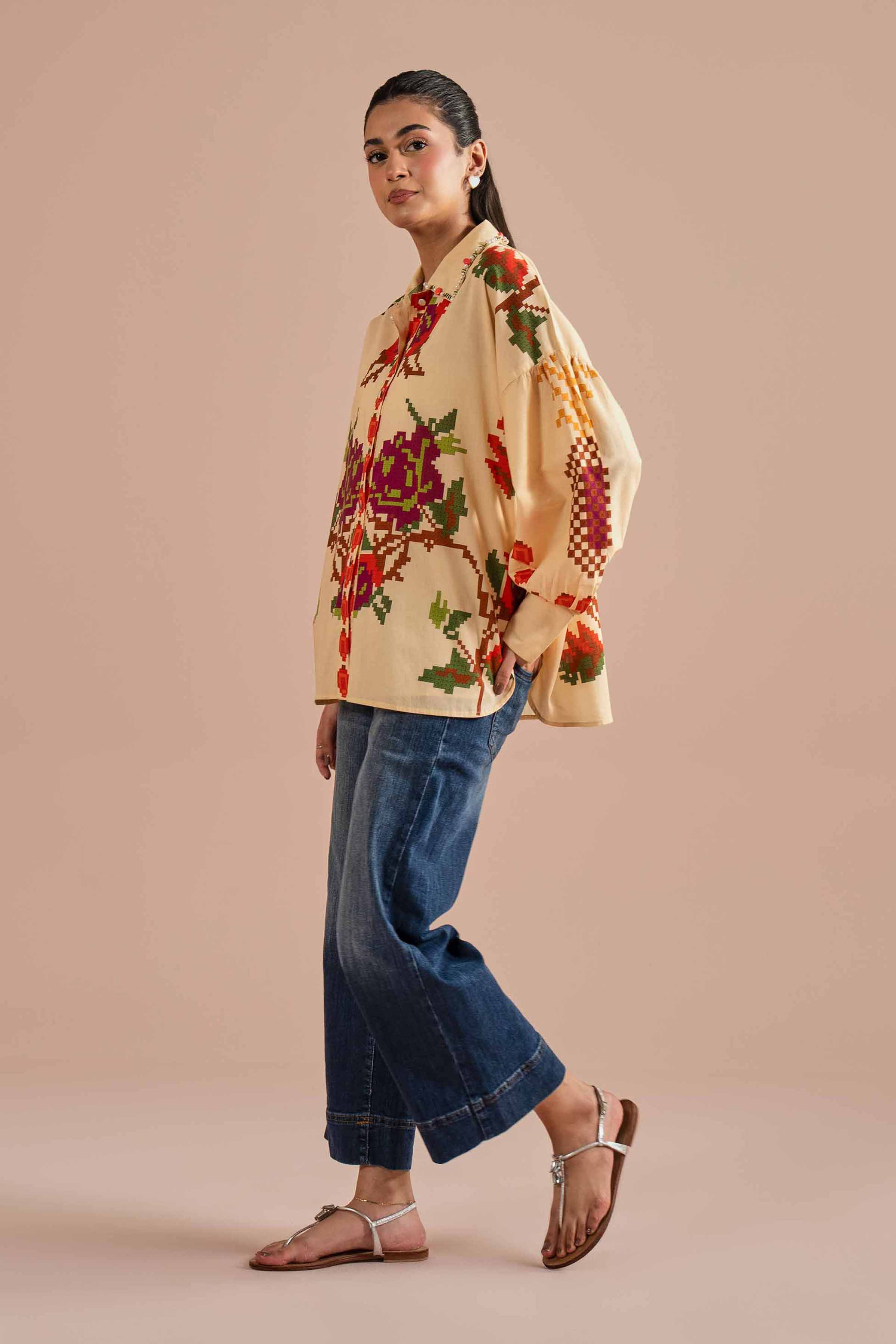 Printed Shirt- AS26-18 for Women - Pret Collection | Nishat | Shop Online