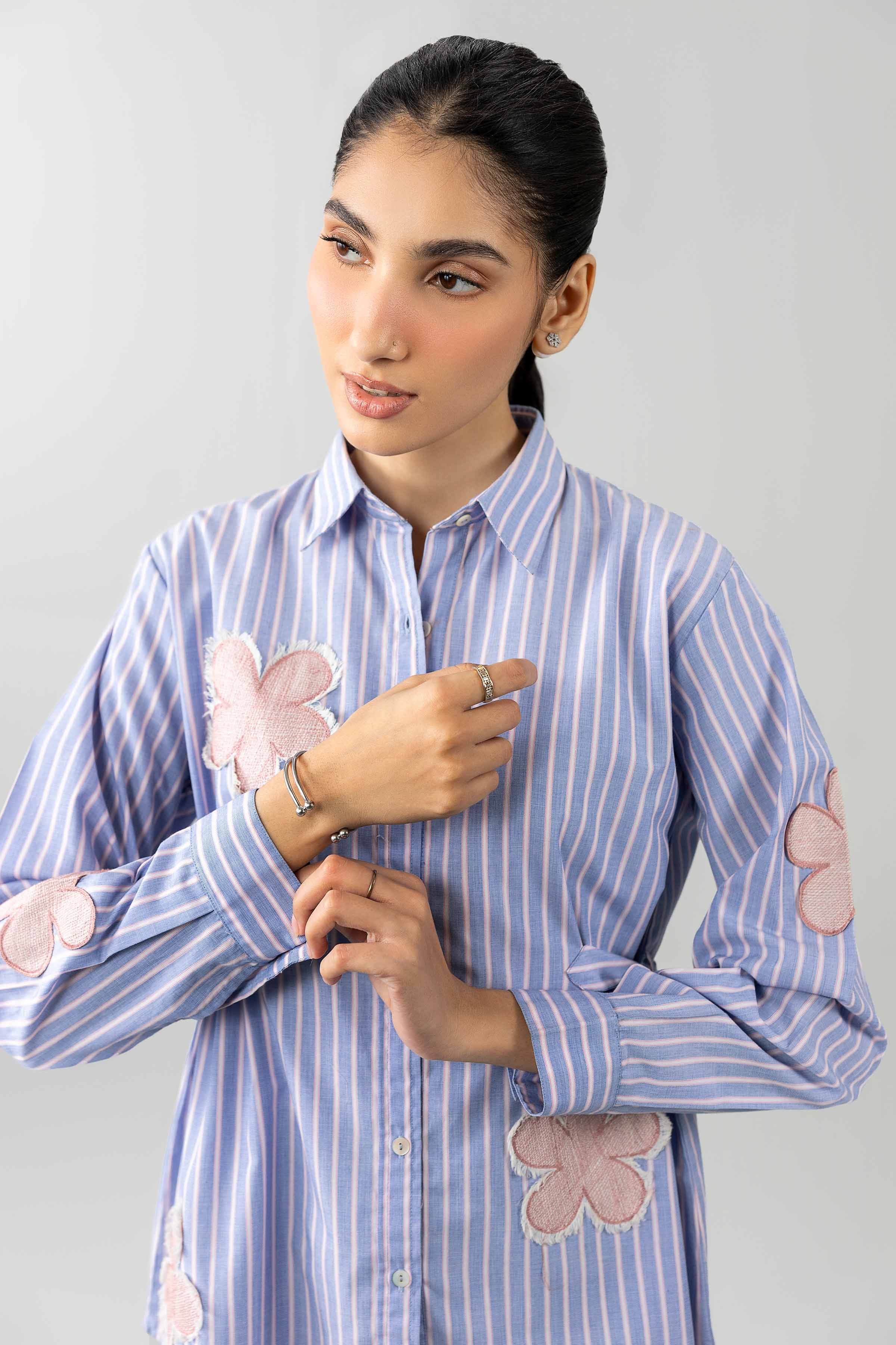 Printed Embroidered Shirt - AS26-71