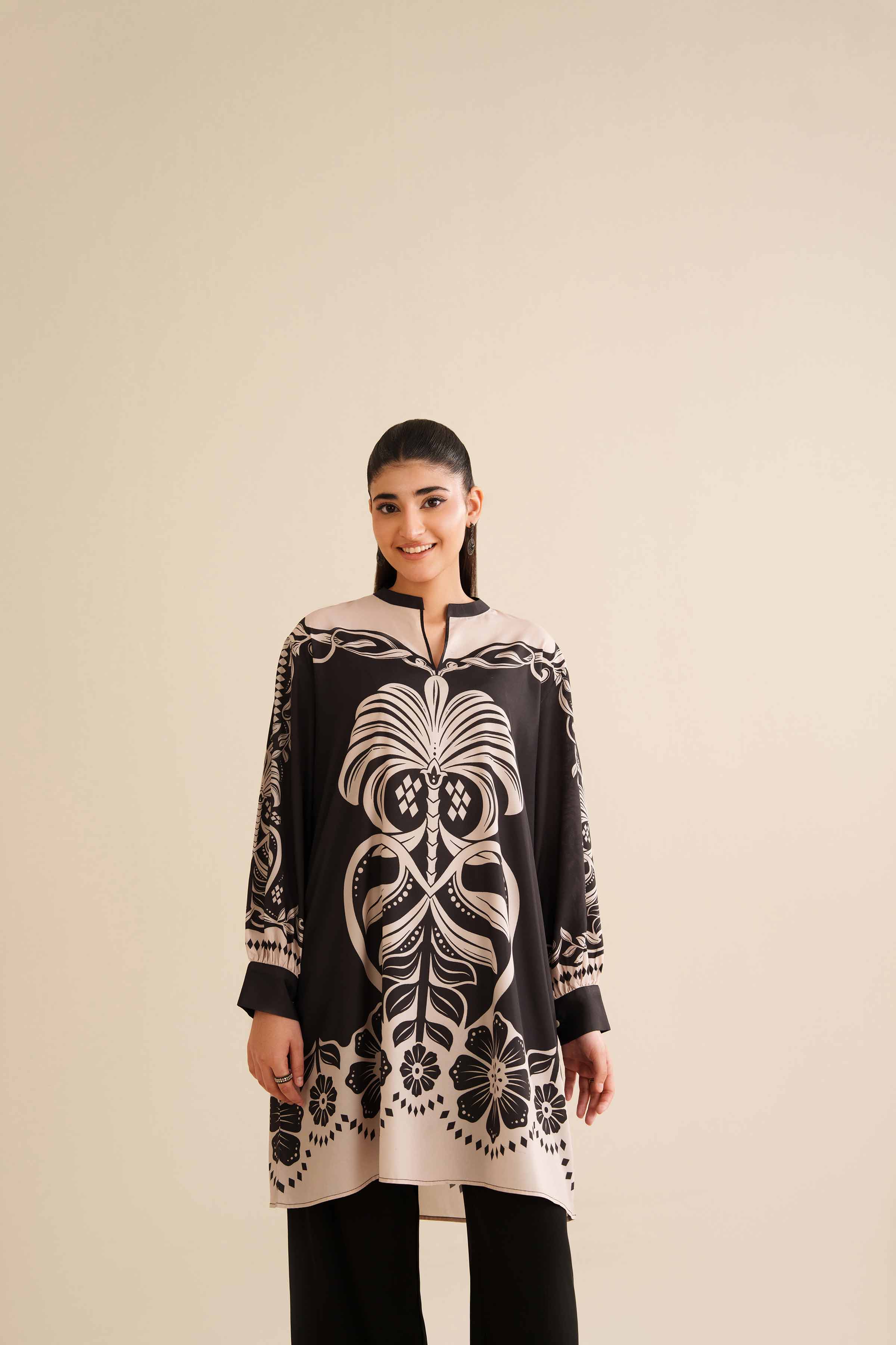 Printed Tunic - AW25-01 for Women - Pret Collection | Nishat | Shop Online