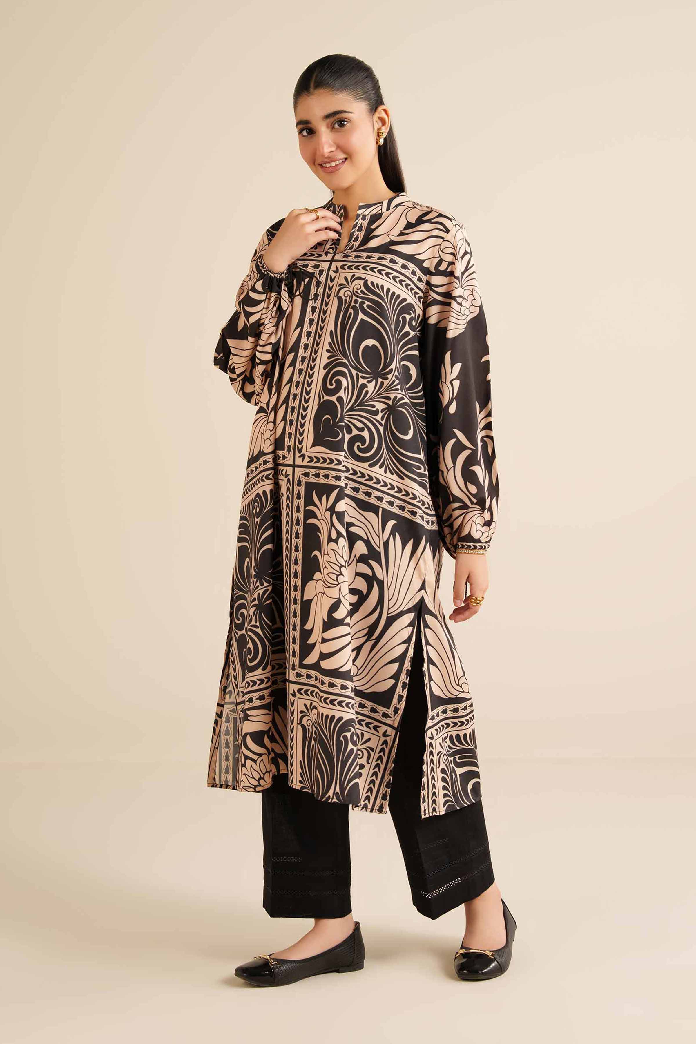 Printed Tunic - AW25-02 for Women - Pret Collection | Nishat | Shop Online