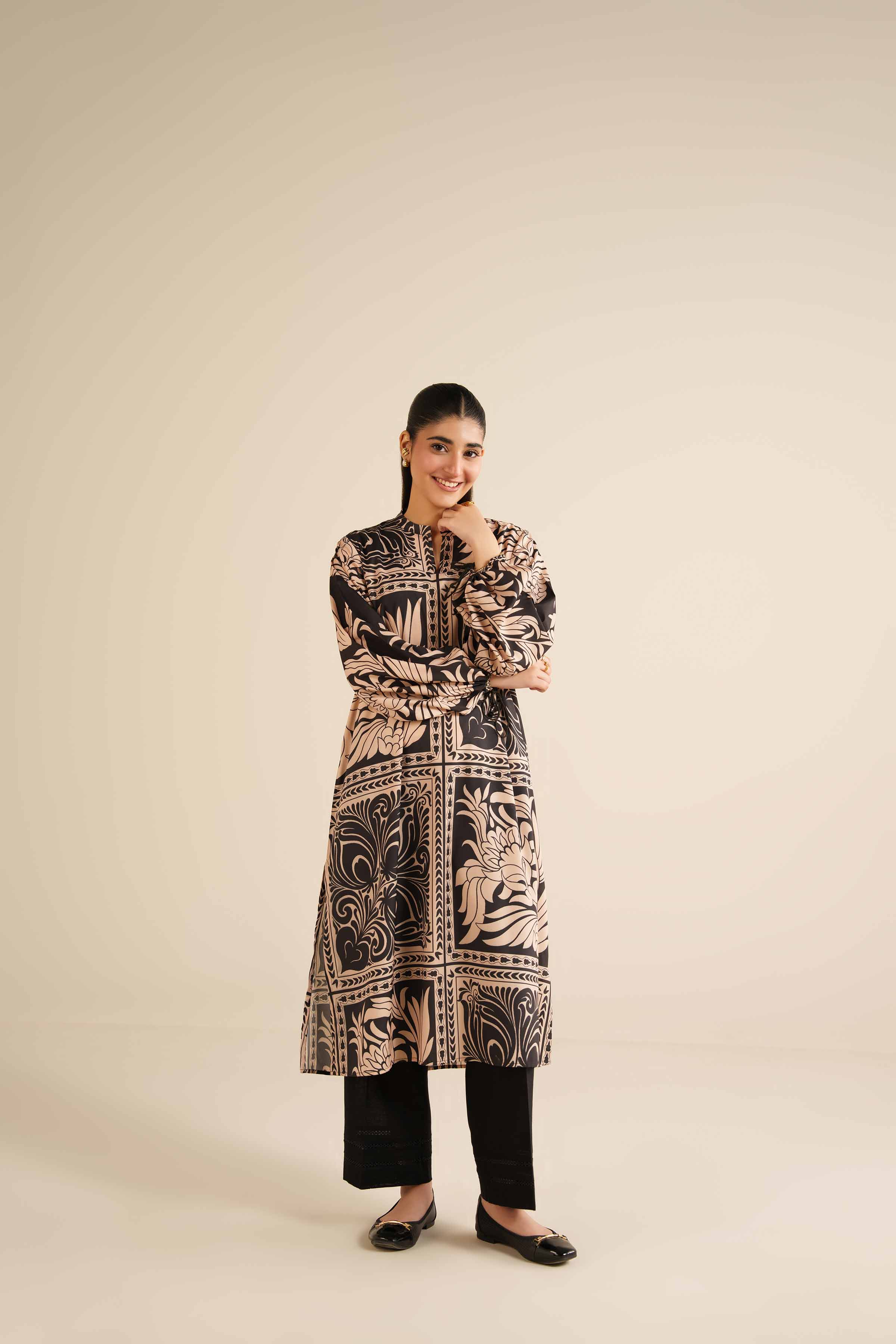 Printed Tunic - AW25-02 for Women - Pret Collection | Nishat | Shop Online
