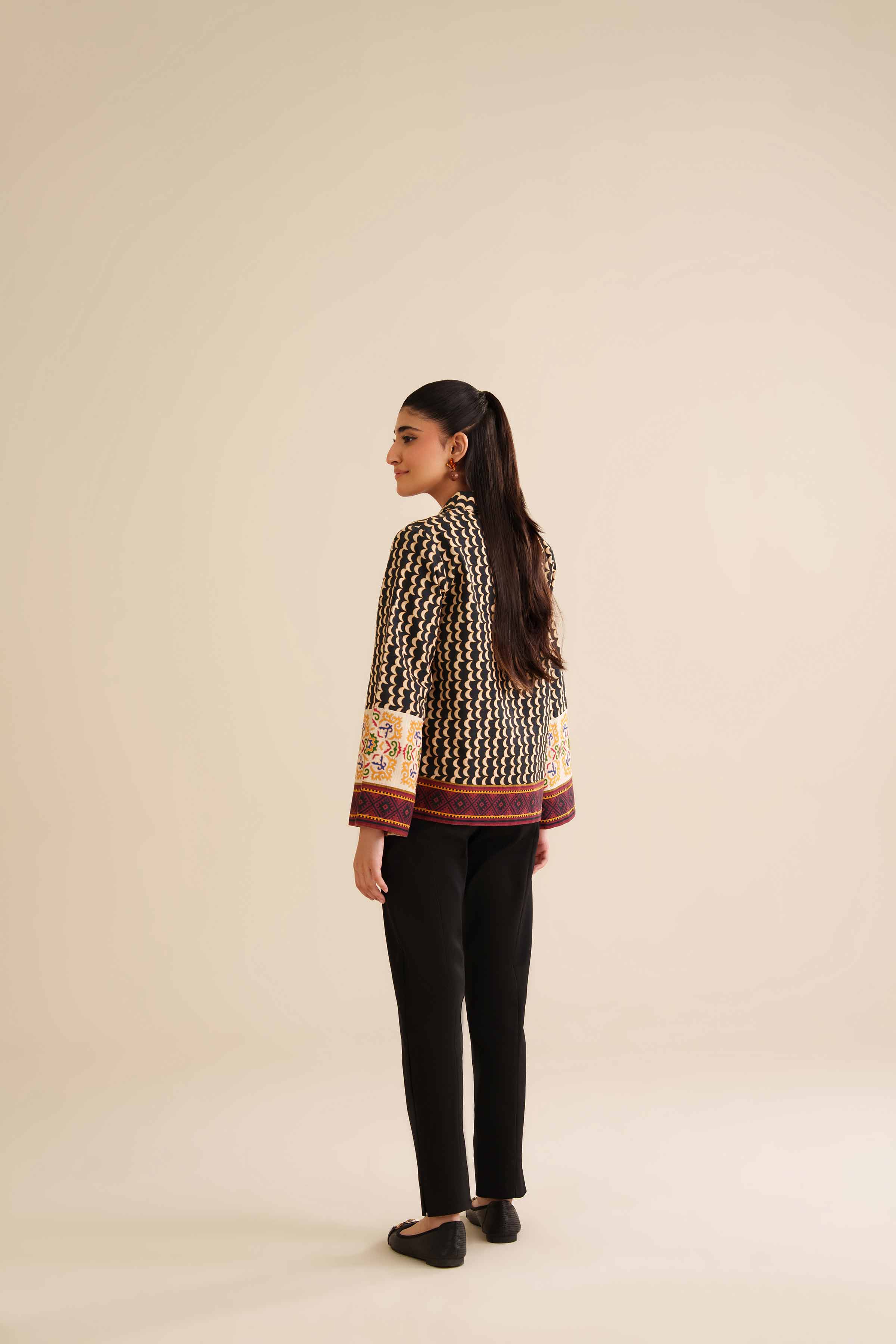 Printed Jacket - AW25-19 for Women - Pret Collection | Nishat | Shop Online