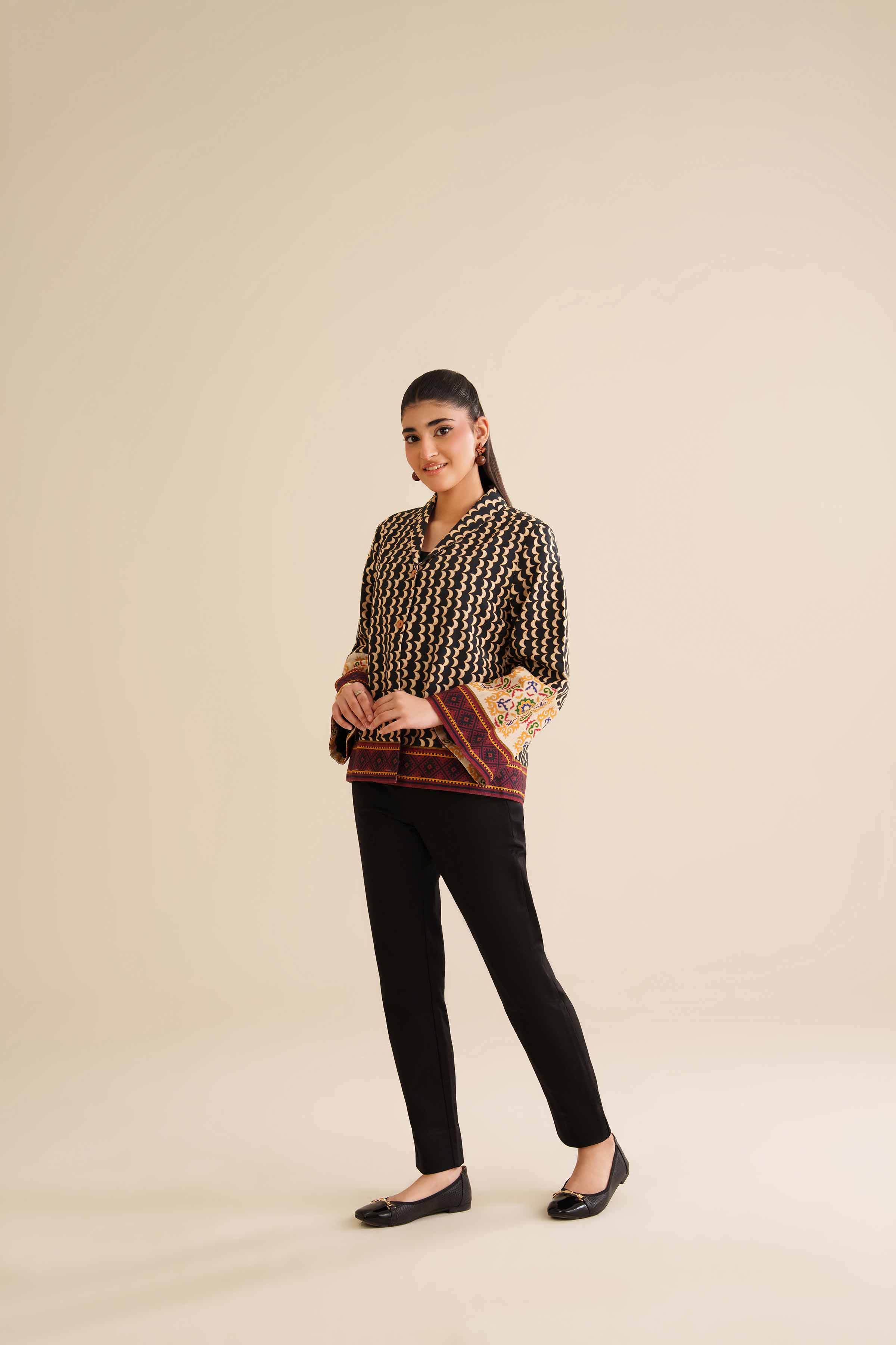 Printed Jacket - AW25-19 for Women - Pret Collection | Nishat | Shop Online