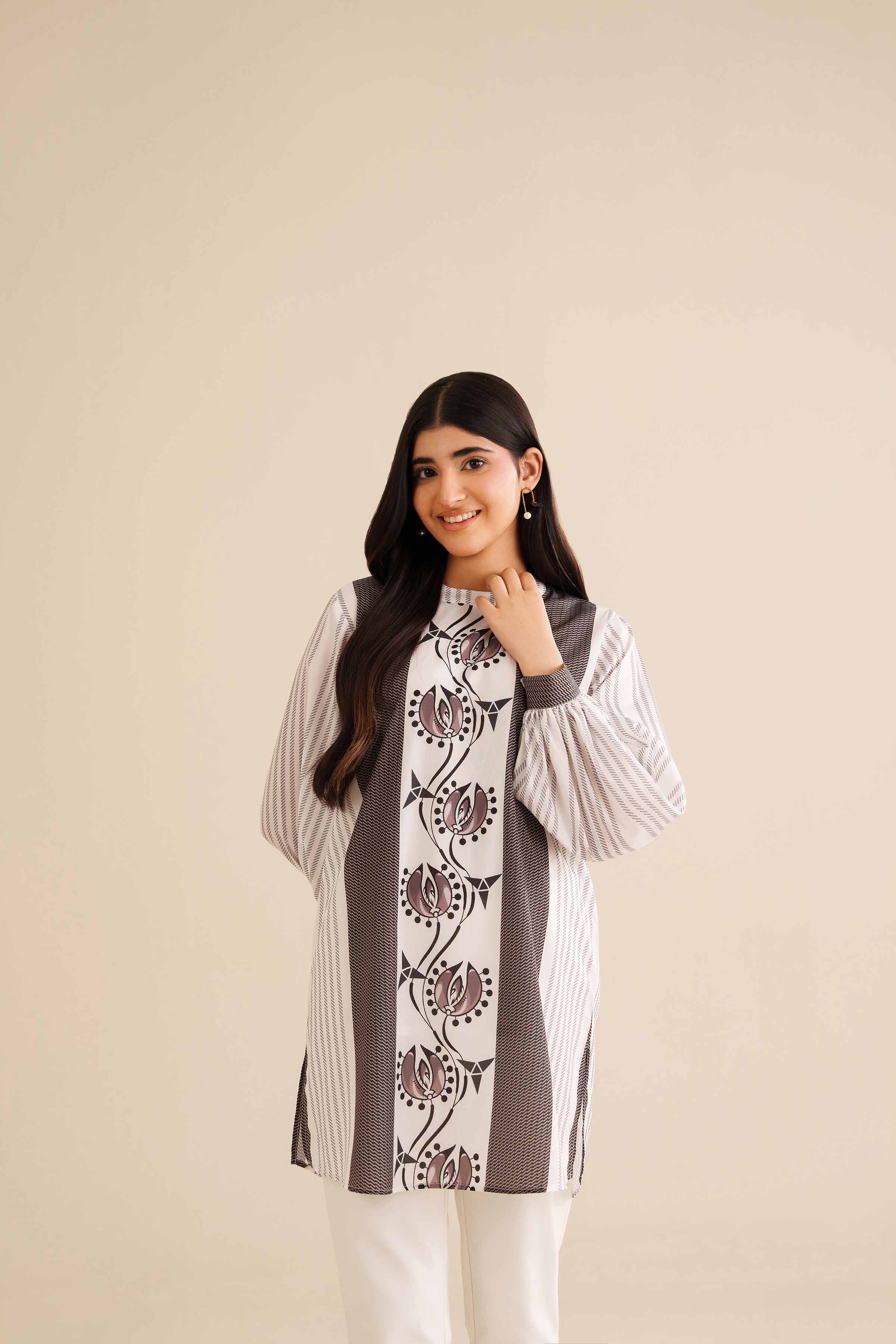 Printed Tunic - AW25-36 for Women - Pret Collection | Nishat | Shop Online