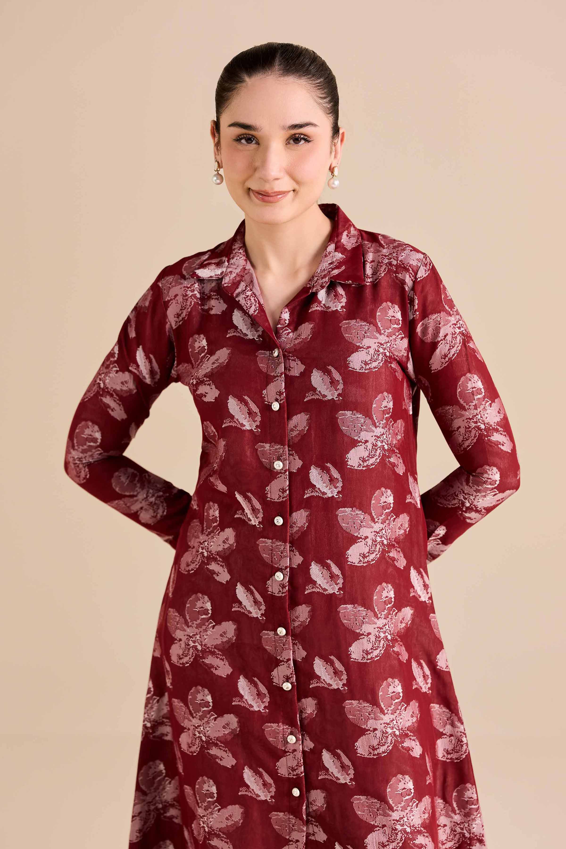 Printed Dress - AW25-48 for Women - Pret Collection | Nishat | Shop Online