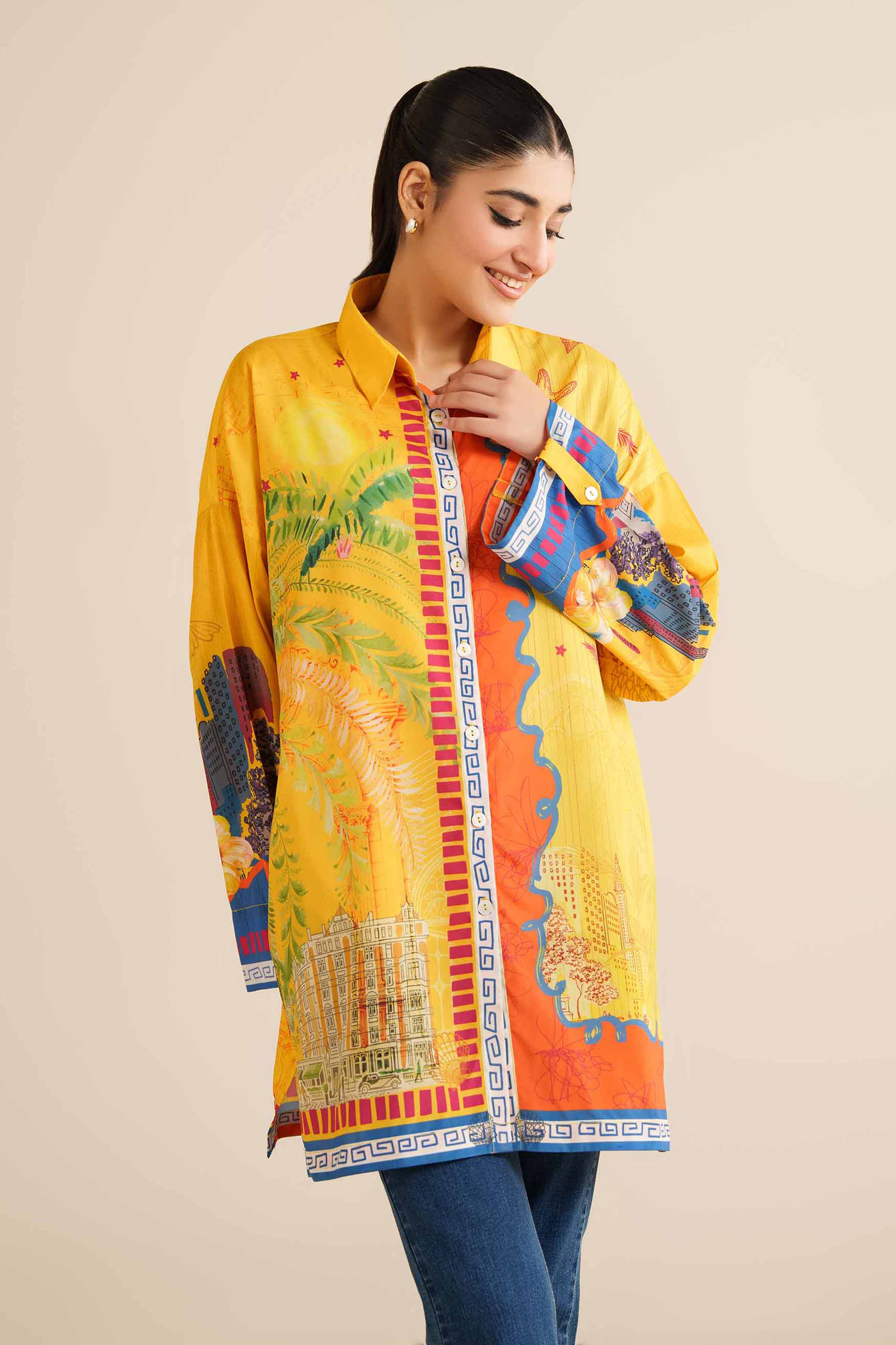 Printed Tunic - AW25-54 for Women - Pret Collection | Nishat | Shop Online