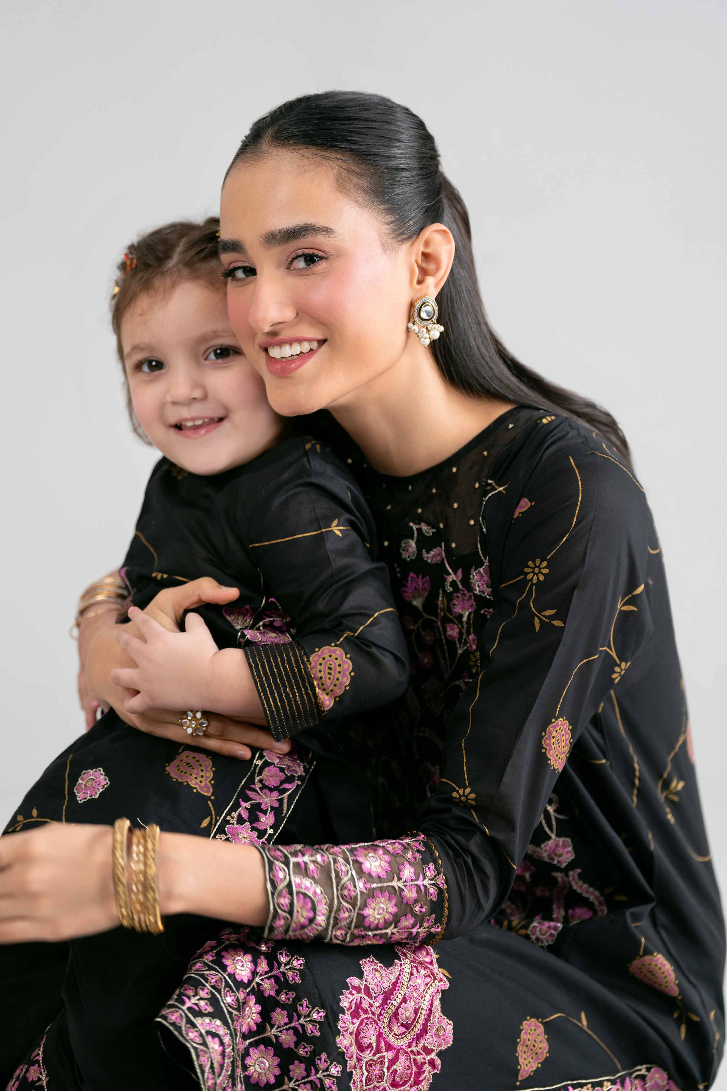 2 Piece - Printed Embroidered Suit - PMD26-03 M