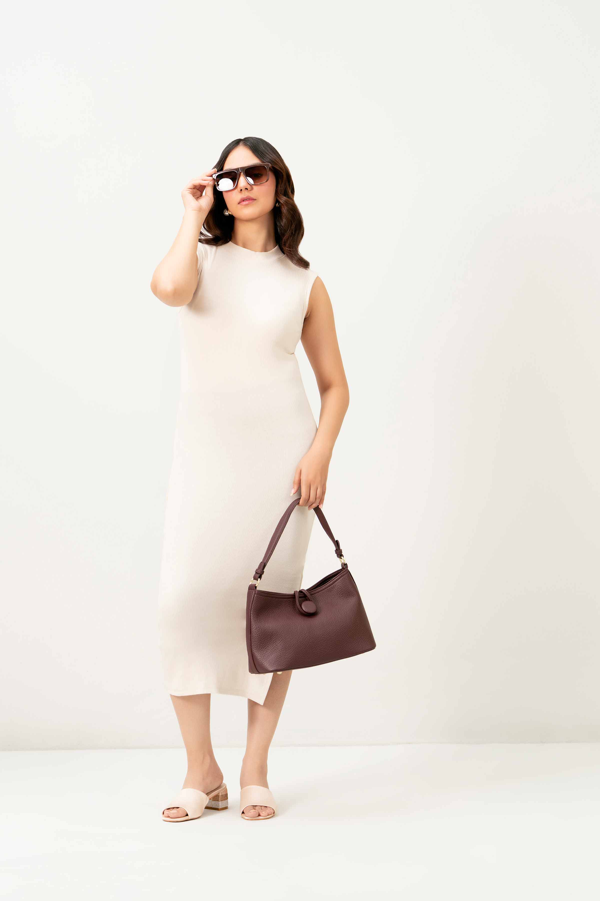 Wine Red Shoulder Bag-440992101 for Women - Fashion Collection | Nishat | Shop Online