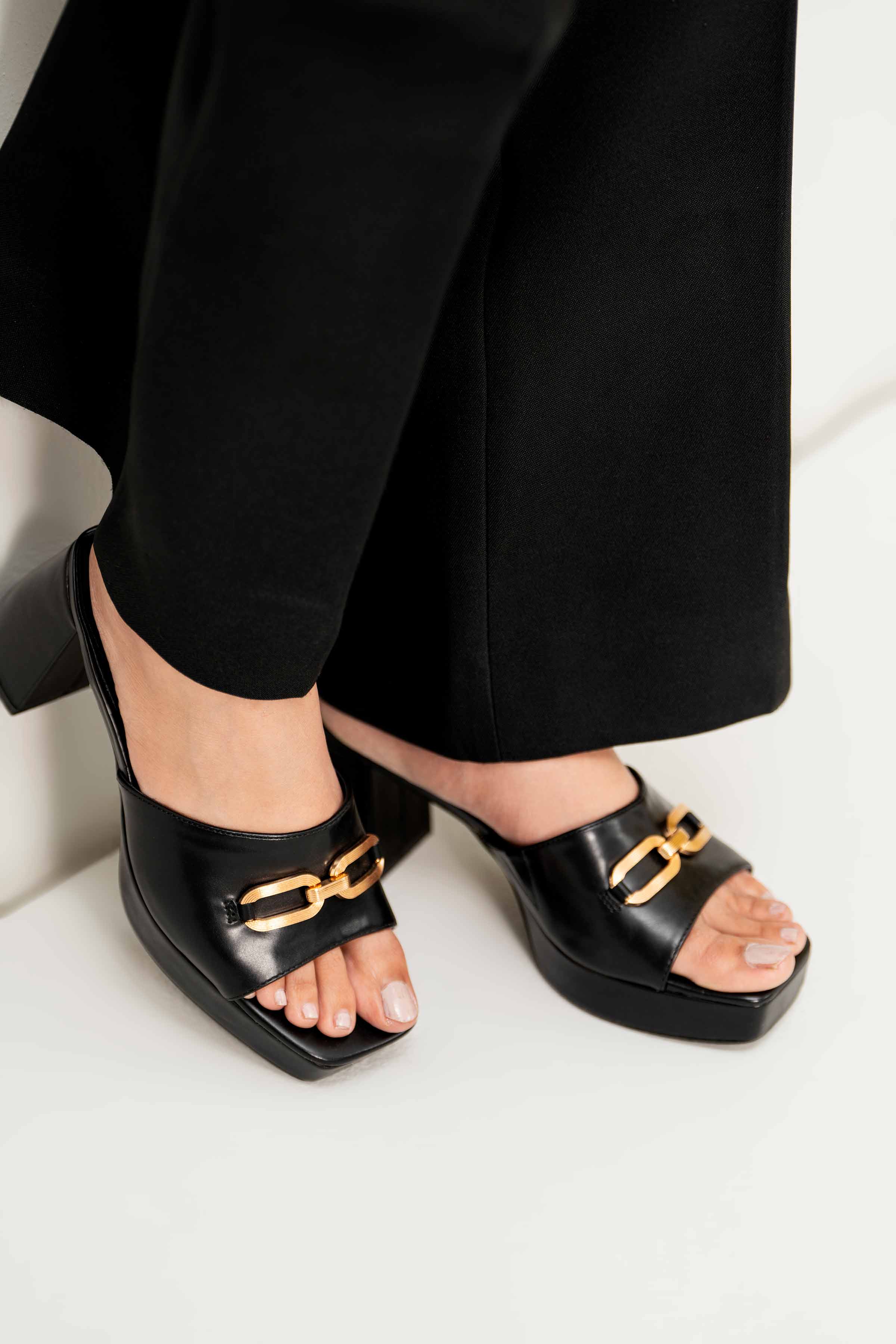 Black Block Heels-440692903 for Women - Fashion Collection | Nishat | Shop Online