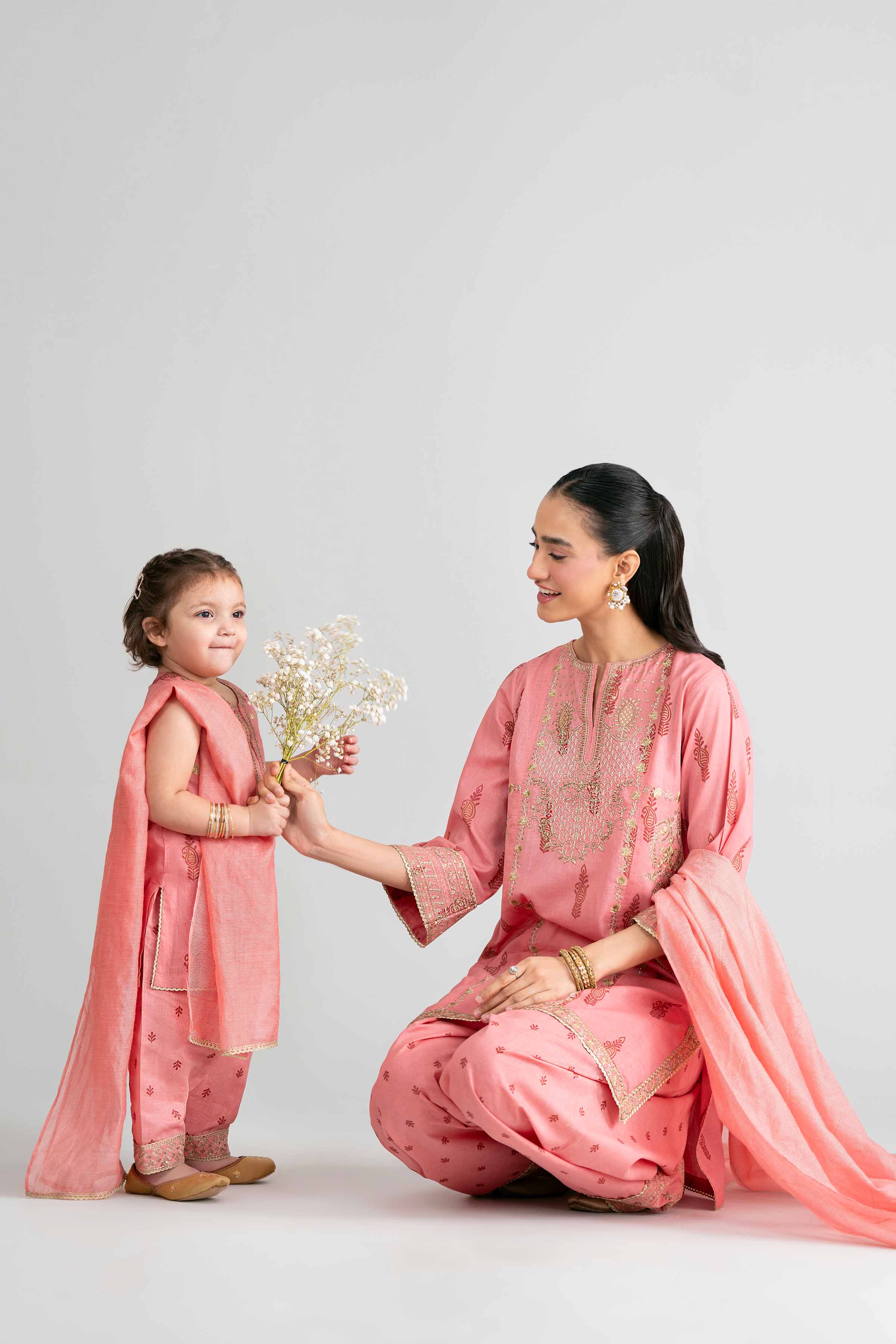 3 Piece - Printed Embroidered Suit - PMD26-42 M