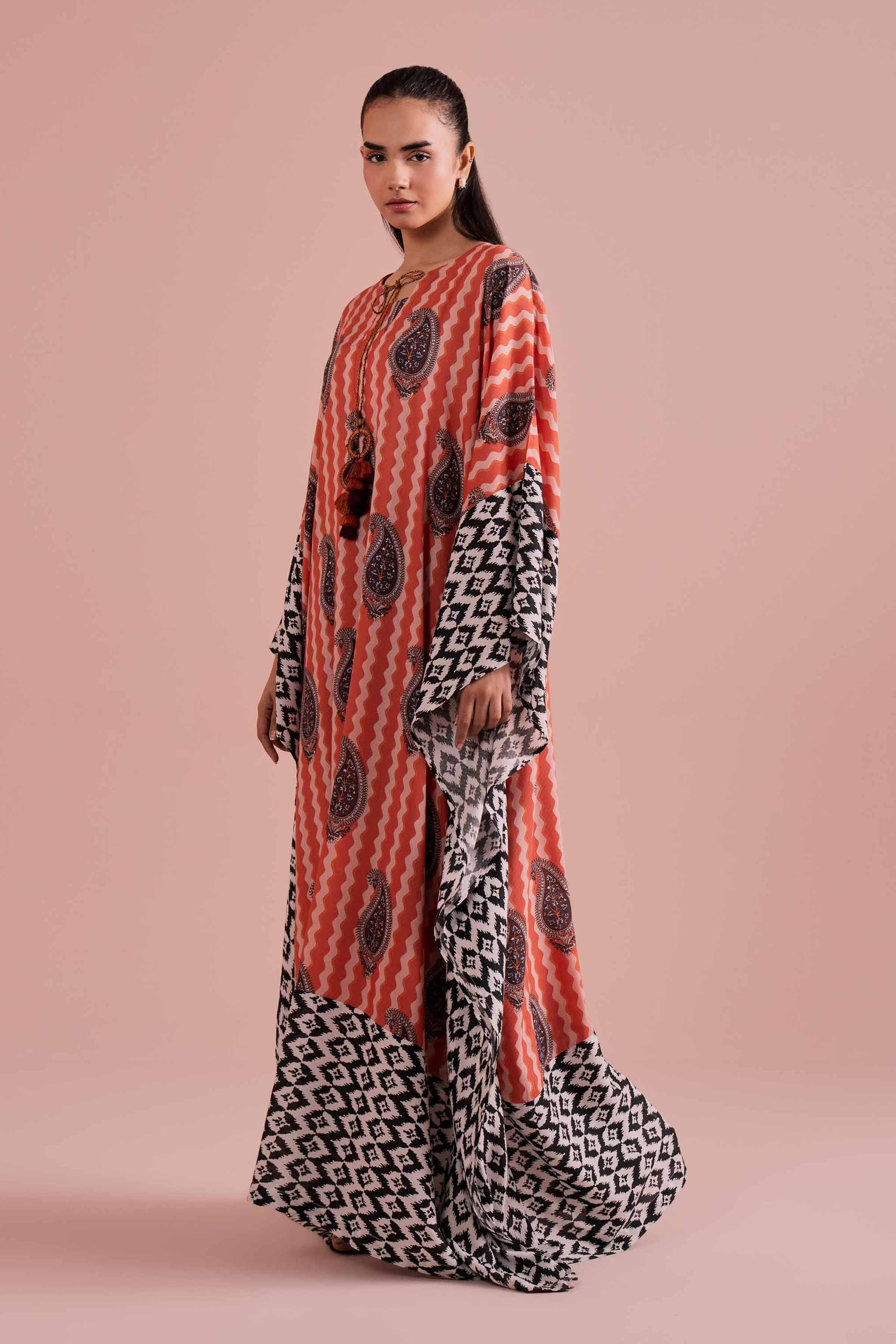 Printed Kaftan - FE26-33 for Women - Pret Collection | Nishat | Shop Online