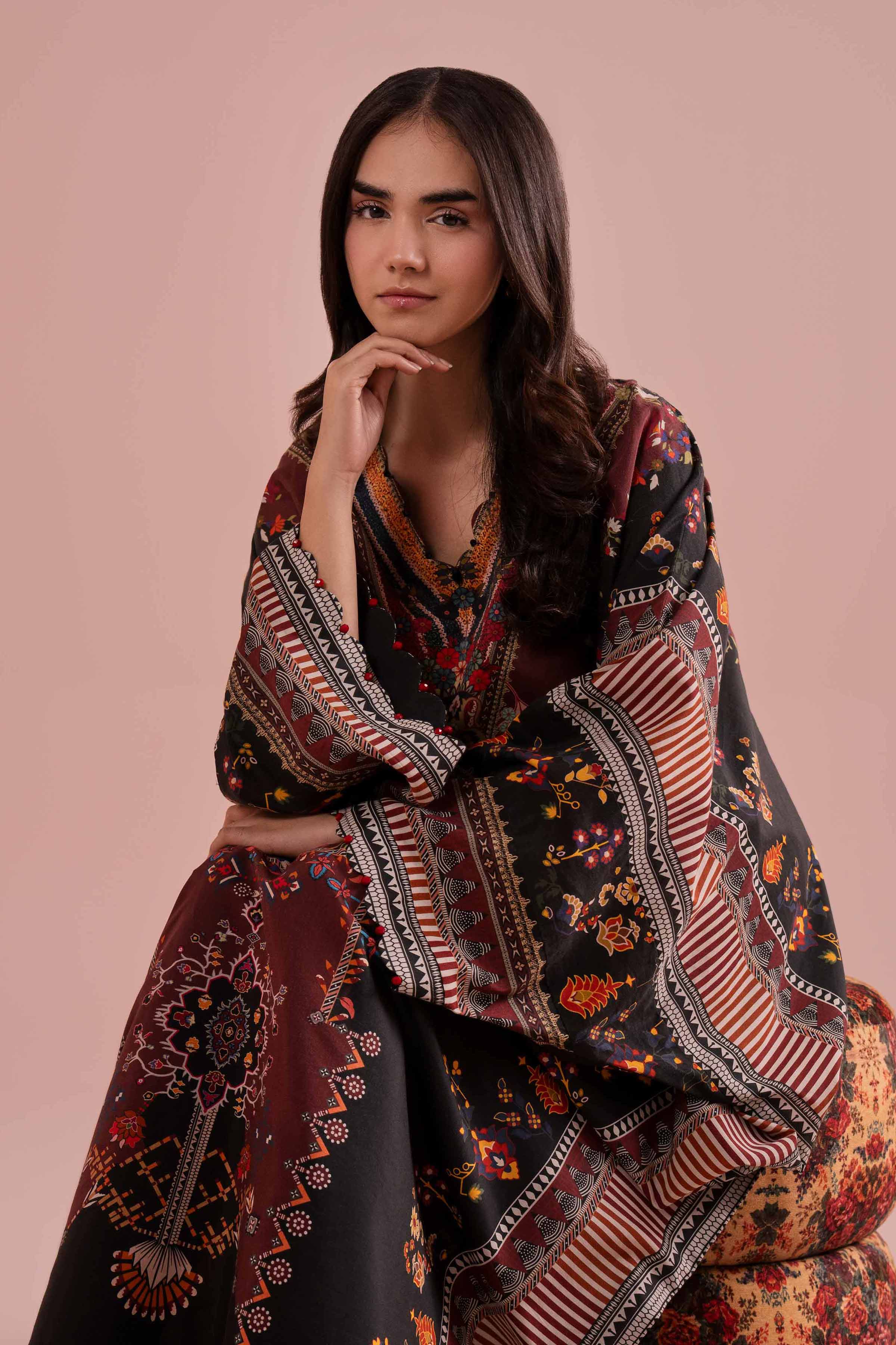 Printed Dress - FE26-67 for Women - Pret Collection | Nishat | Shop Online