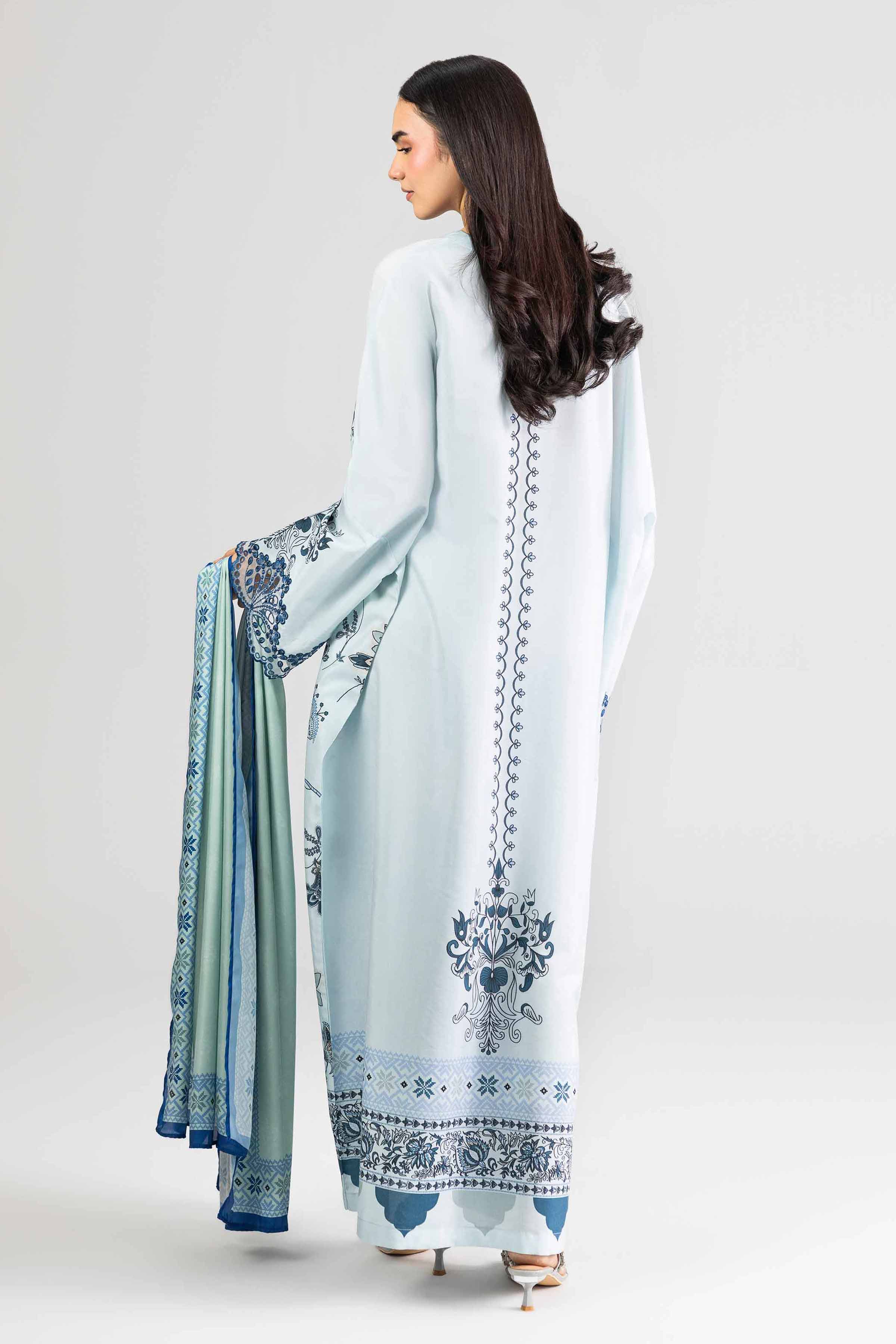 2 Piece - Printed Embroidered Shirt - FE26-68