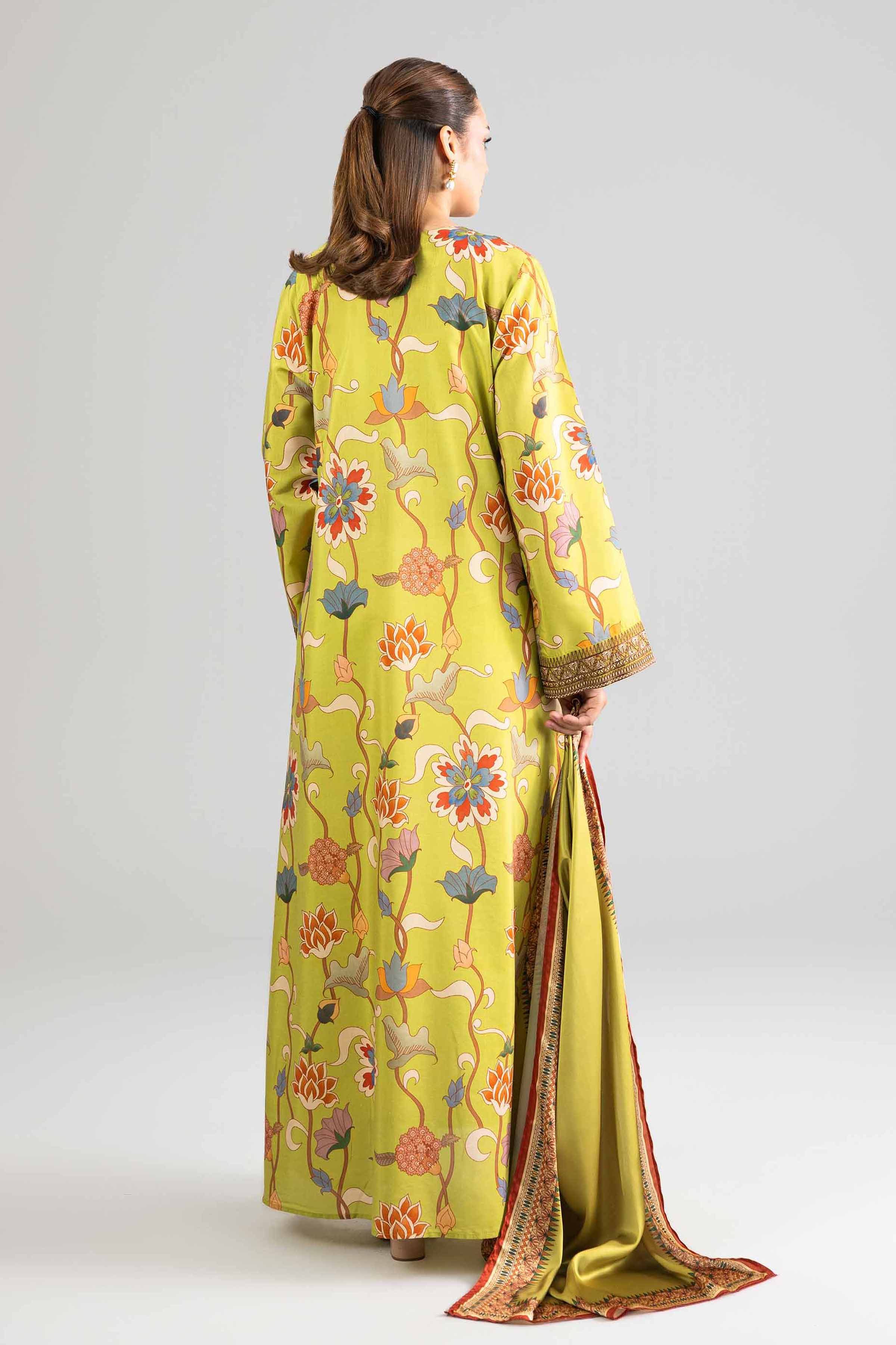 2 Piece - Printed Embroidered Dress - FE26-69