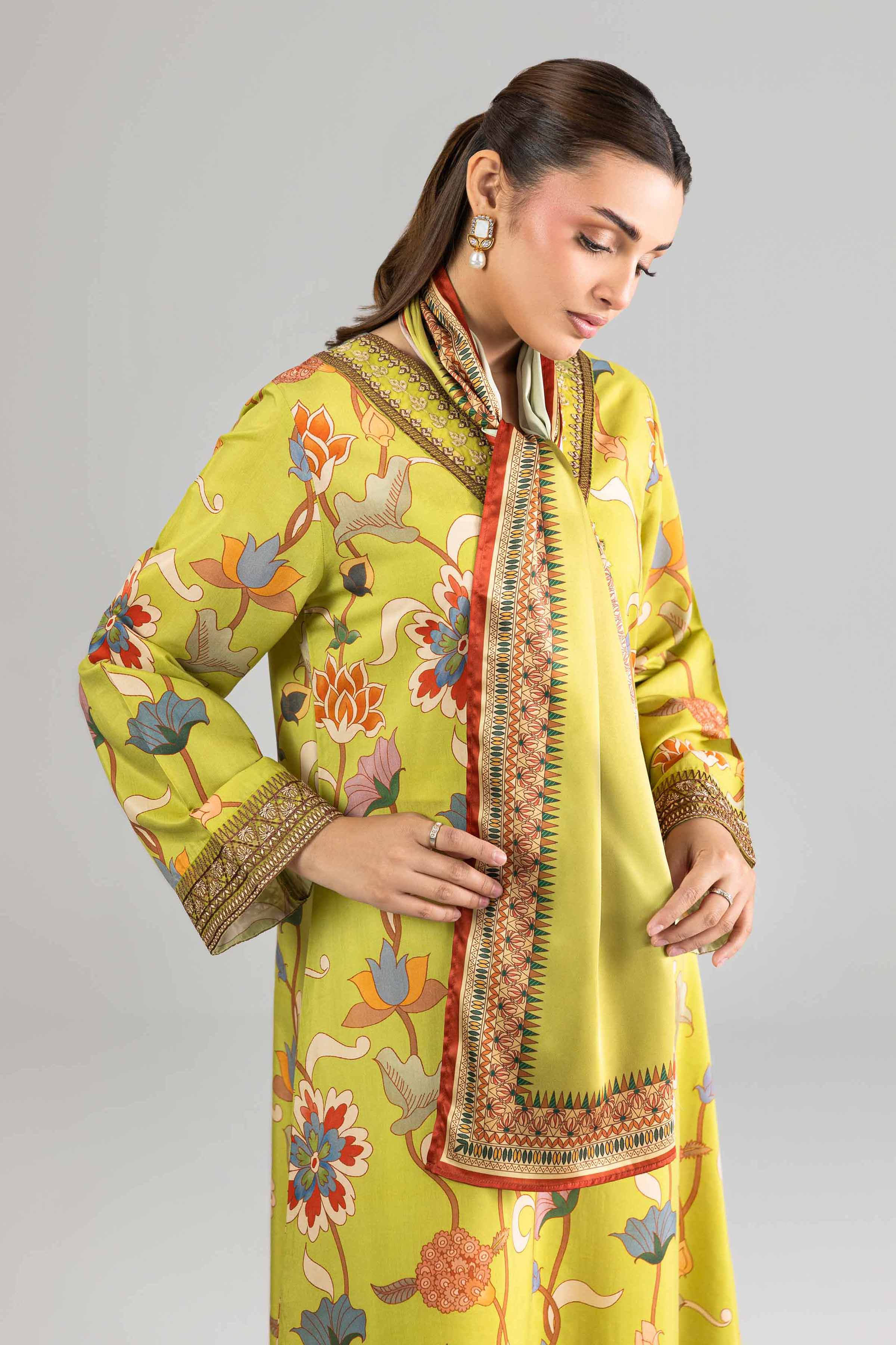 2 Piece - Printed Embroidered Dress - FE26-69