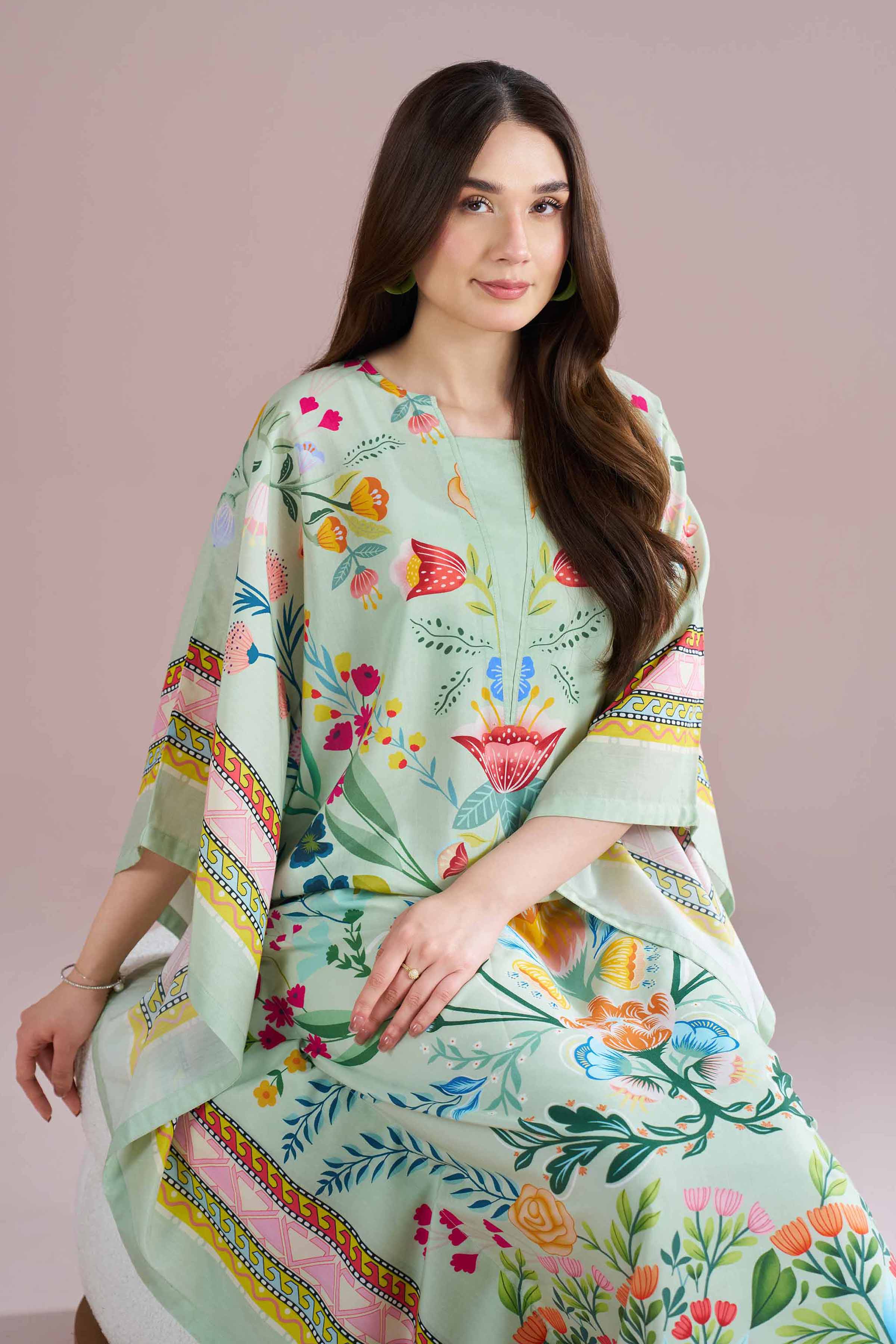 Printed Kaftan - FE26-74 for Women - Pret Collection | Nishat | Shop Online