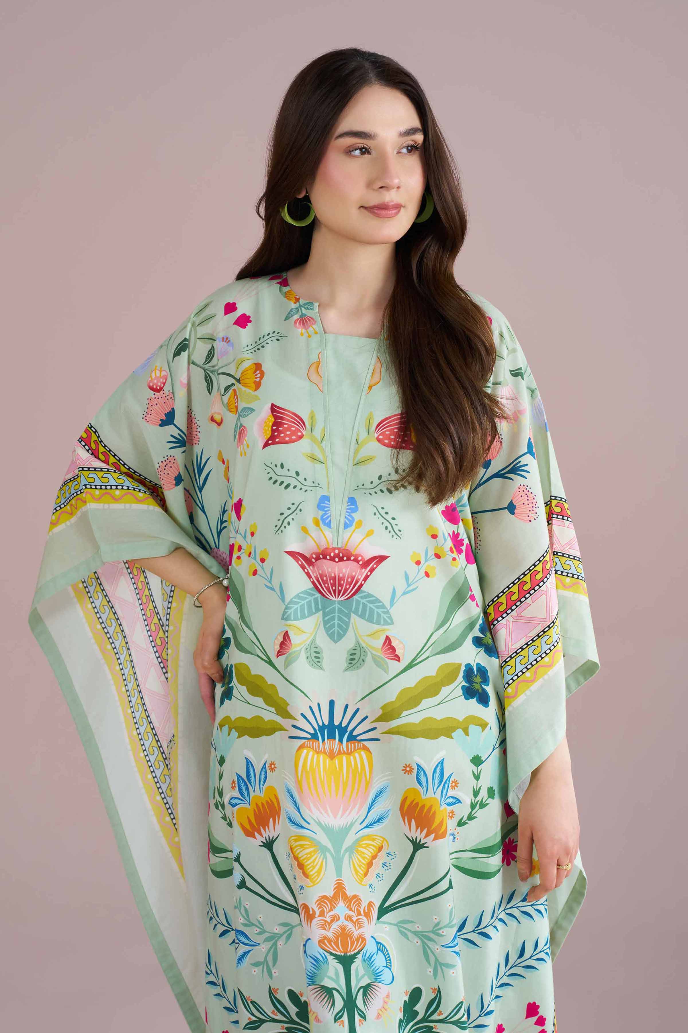 Printed Kaftan - FE26-74 for Women - Pret Collection | Nishat | Shop Online